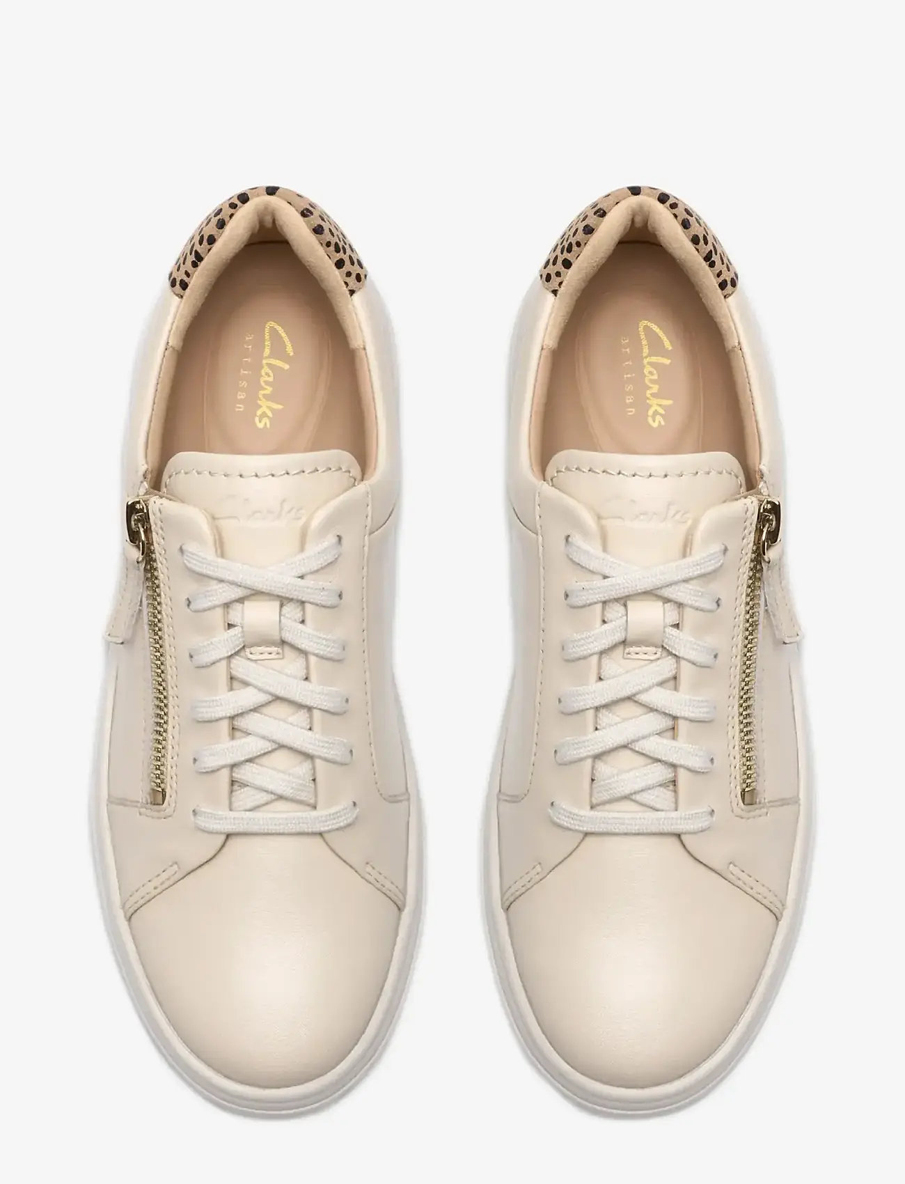 Clarks - Hollyrose Zip D - madala säärega tossud - cream multi - 5