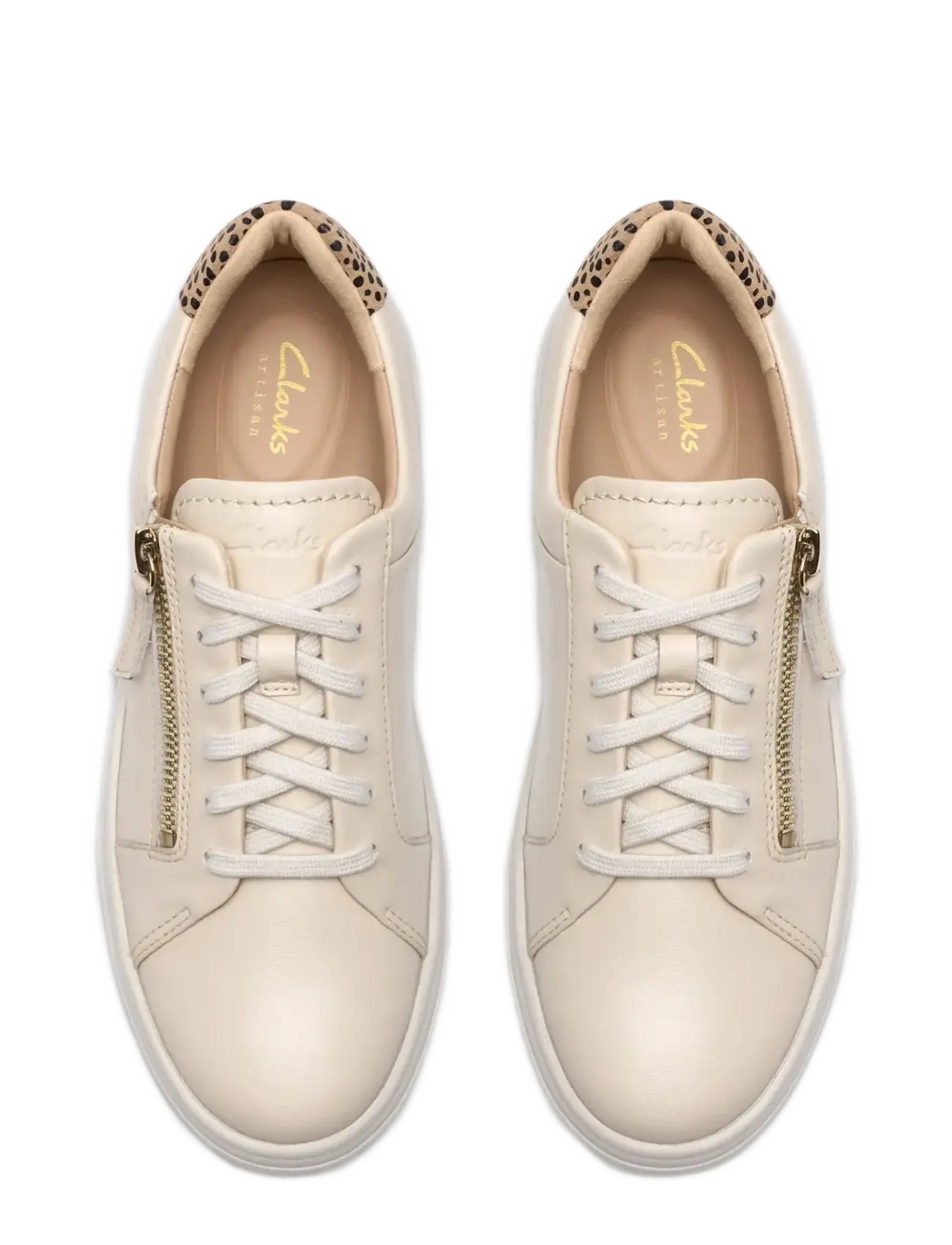 Clarks - Hollyrose Zip D - lave sneakers - cream multi - 5
