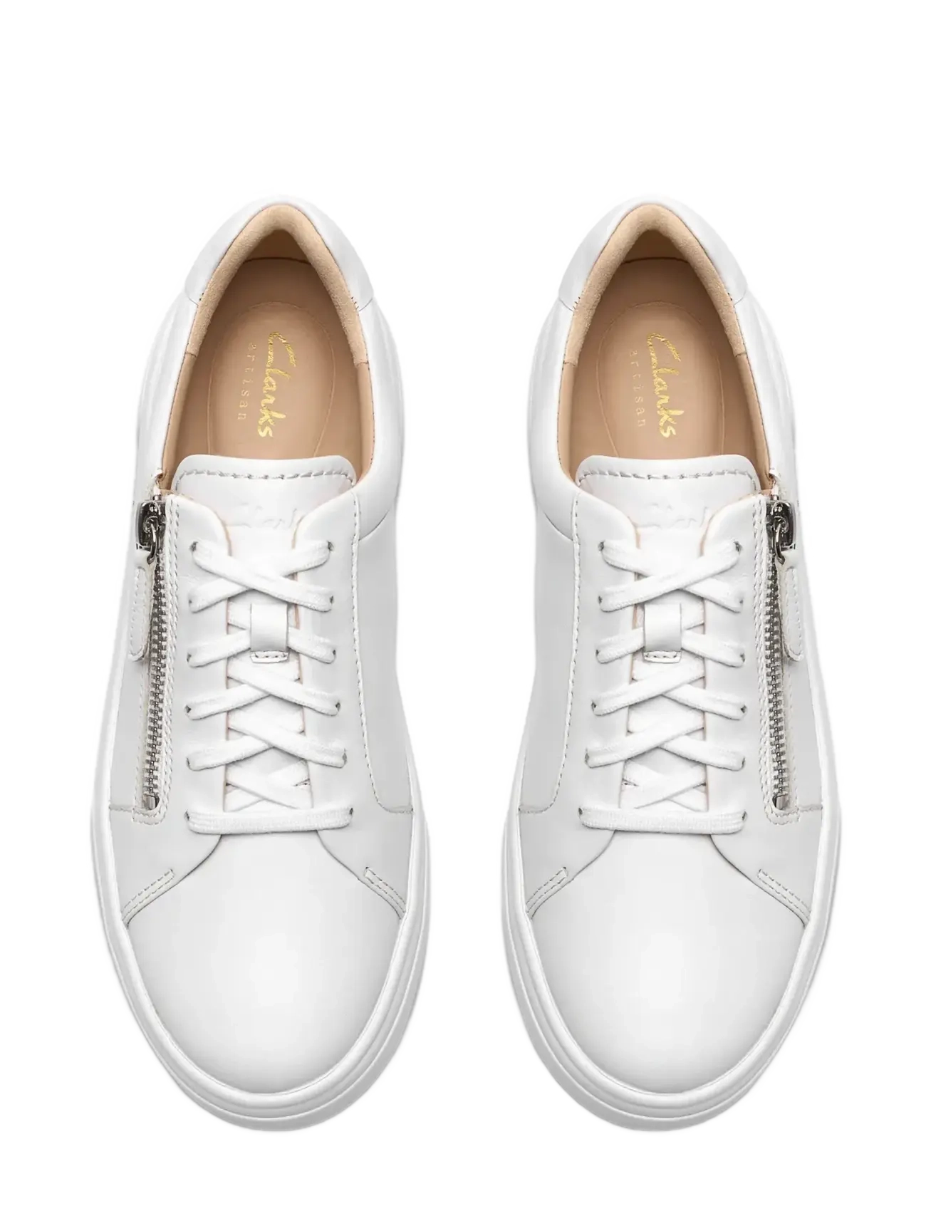 Clarks - Hollyrose Zip D - niedrige sneakers - white leather - 5