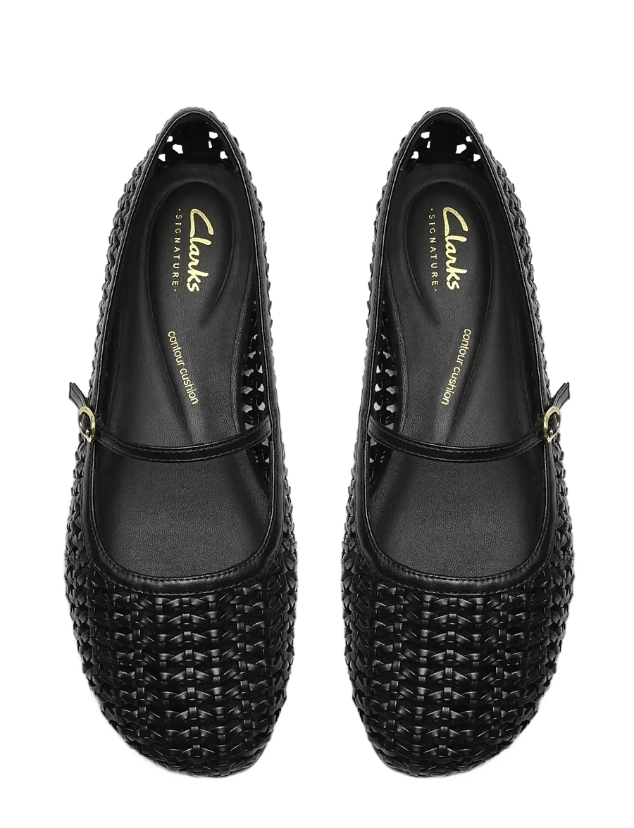 Clarks - Livia Sky D - mados tendencijos - black weave - 4