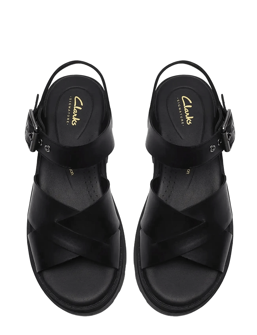 Clarks - Orinoco3 Cross D - madalad sandaalid - black leather - 1