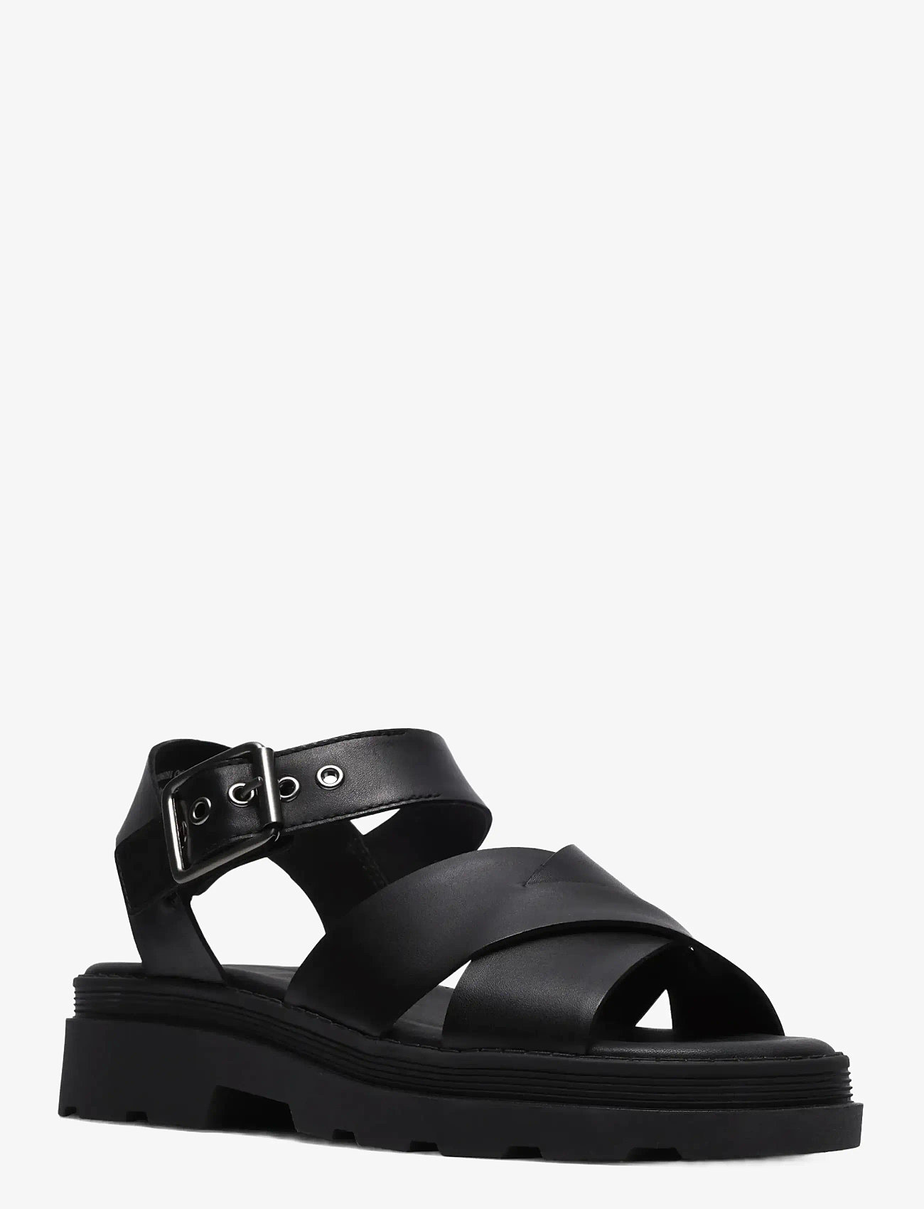 Clarks - Orinoco3 Cross D - flat sandals - black leather - 5