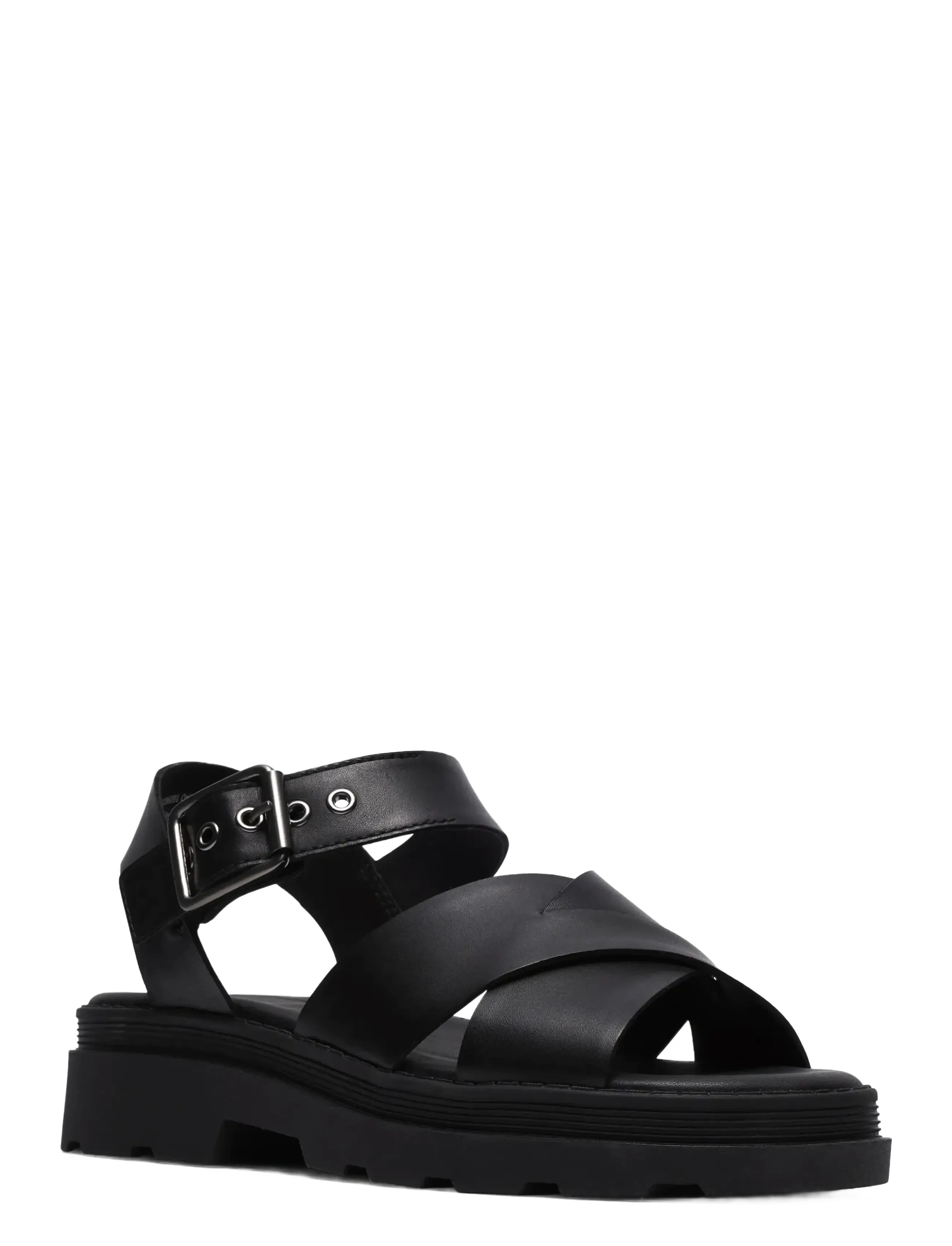 Clarks - Orinoco3 Cross D - kontsata sandaalid - black leather - 5