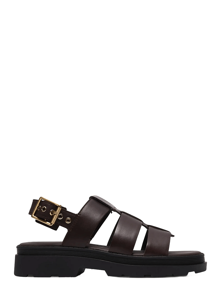 Clarks - Orinoco3 Strap D - flache sandalen - dark brown lea - 0