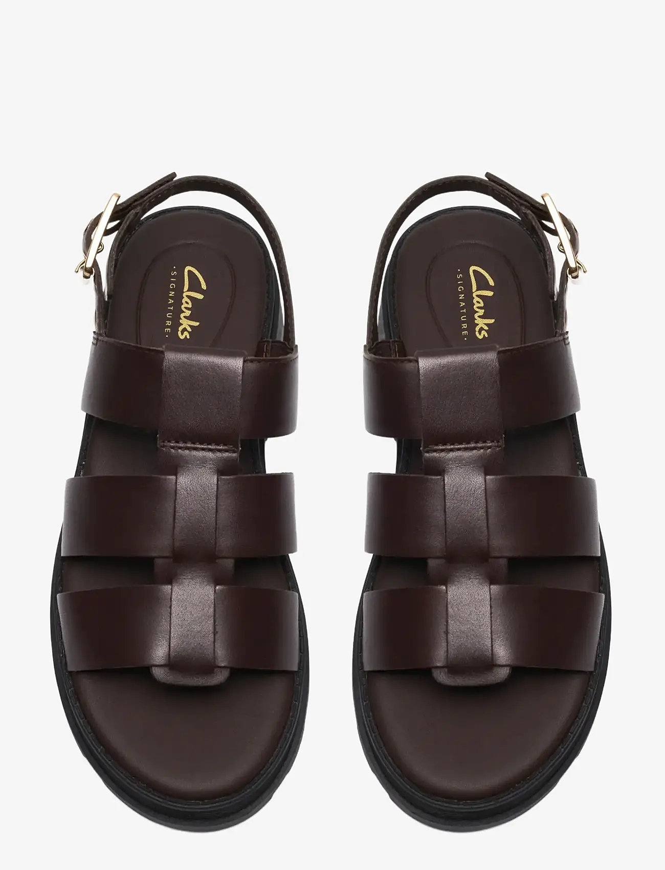 Clarks - Orinoco3 Strap D - flade sandaler - dark brown lea - 1
