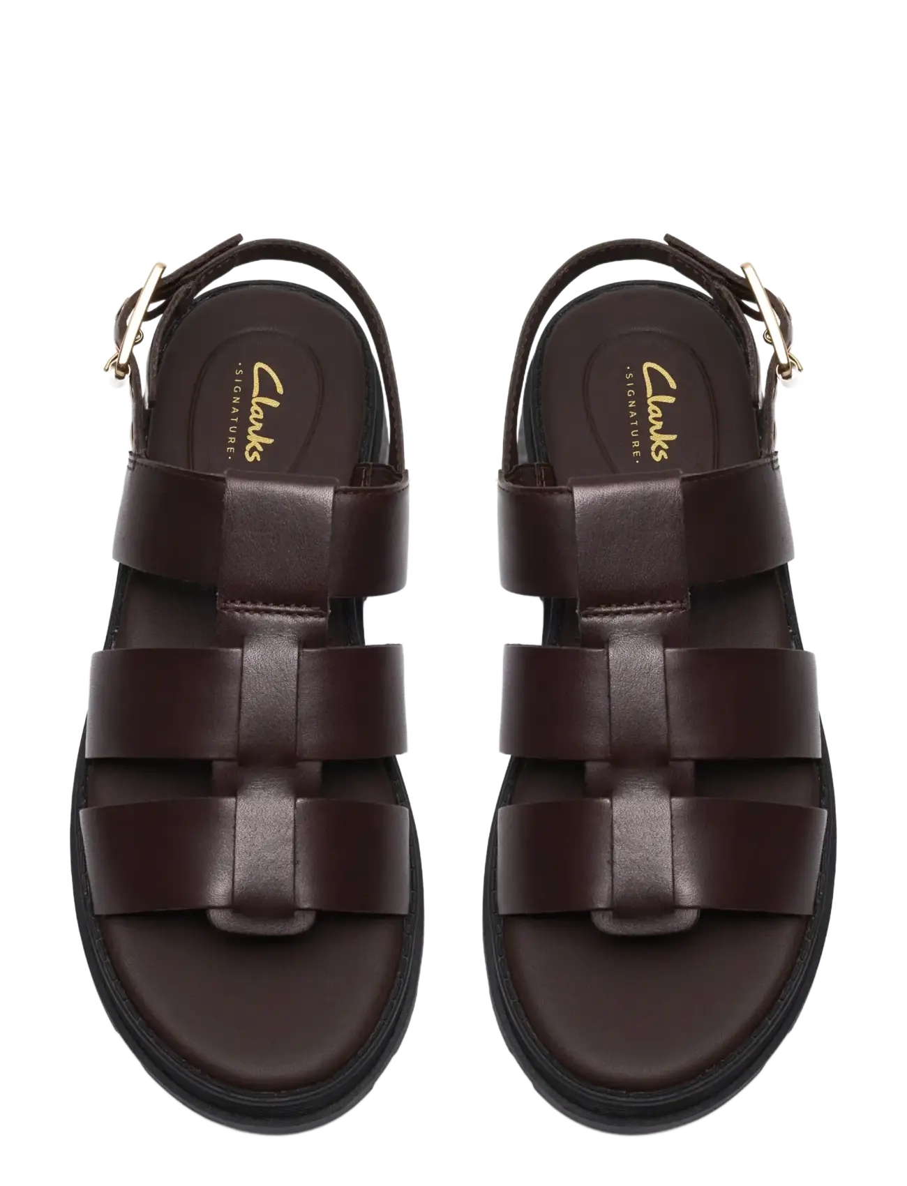 Clarks - Orinoco3 Strap D - flade sandaler - dark brown lea - 1