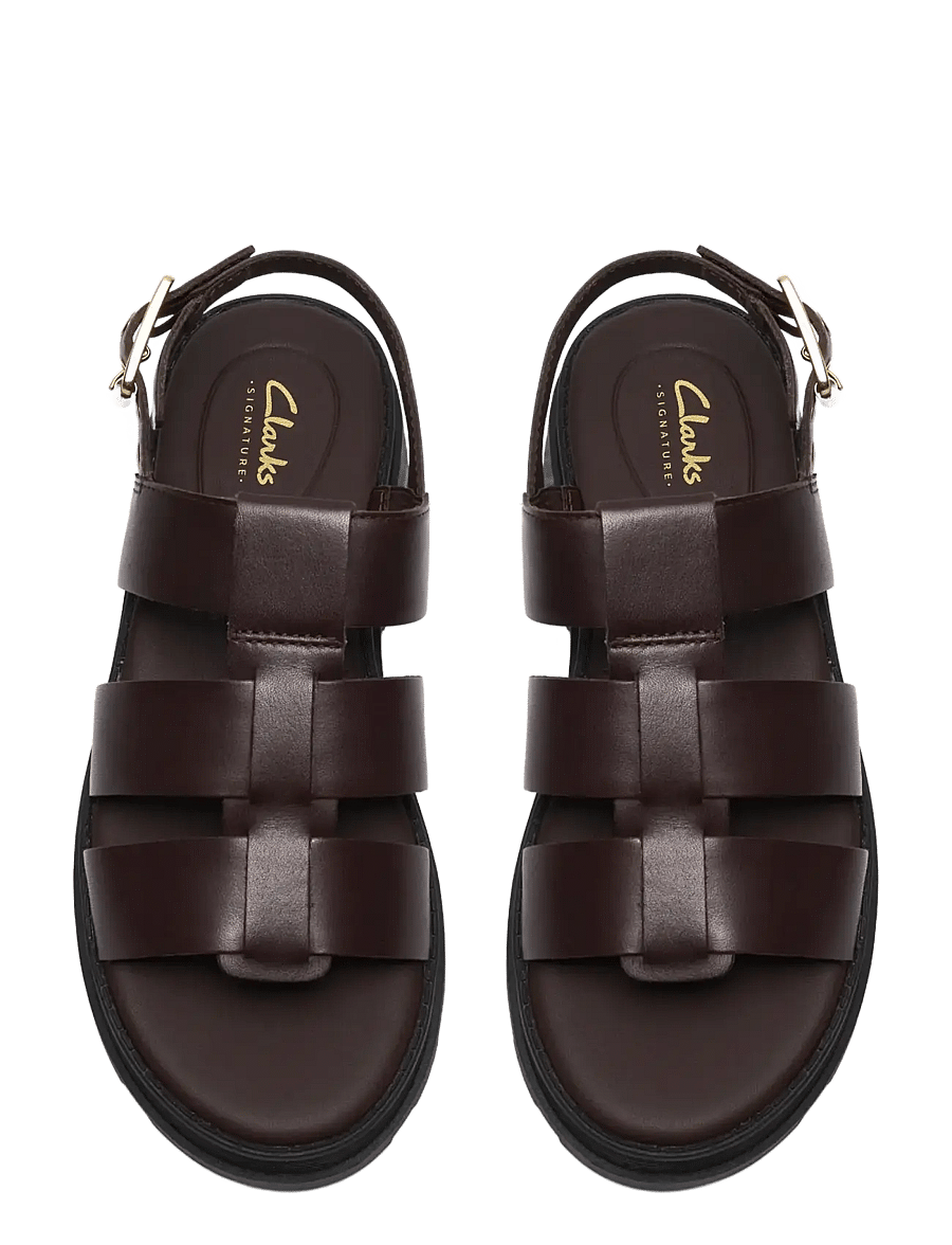 Clarks - Orinoco3 Strap D - flache sandalen - dark brown lea - 1
