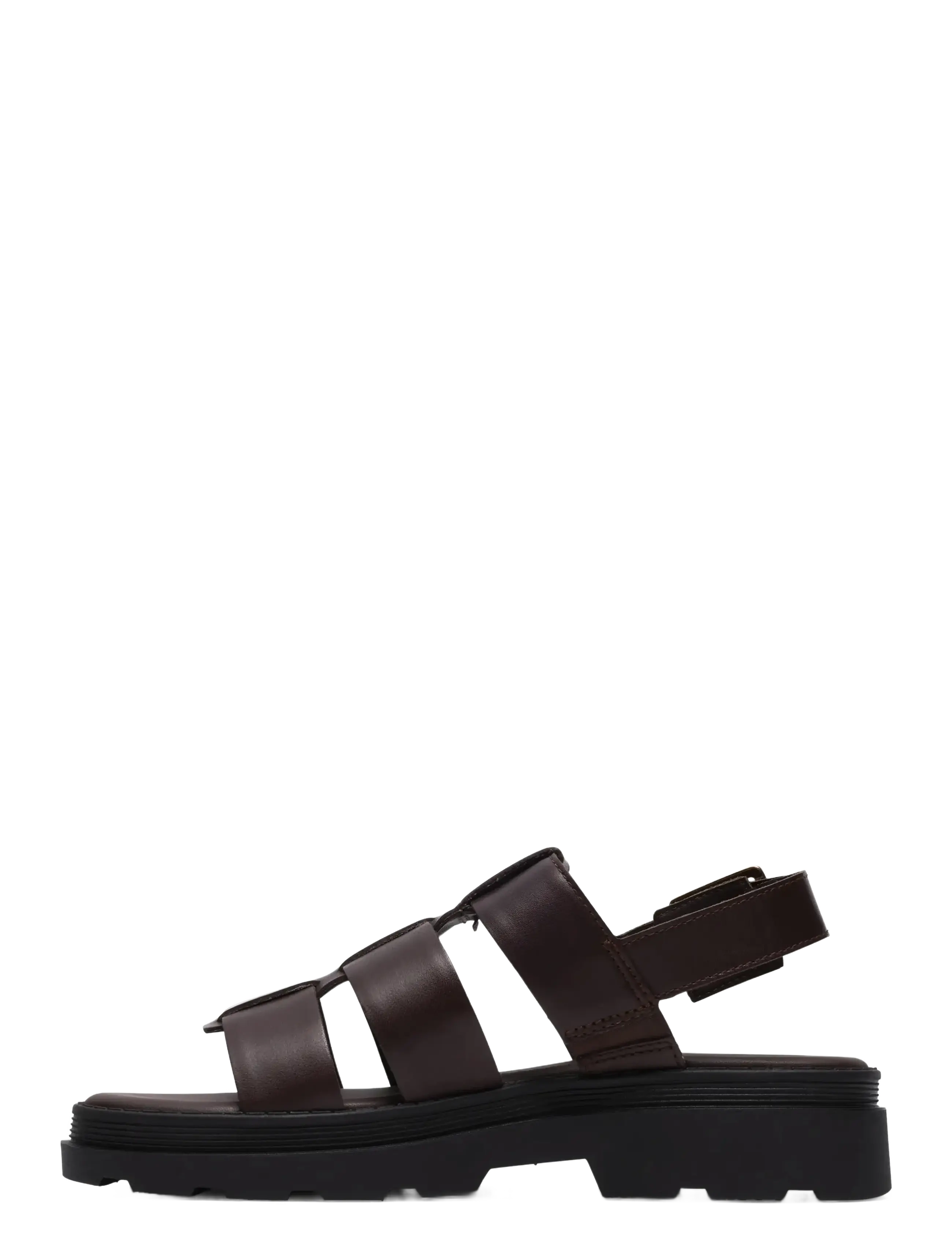 Clarks - Orinoco3 Strap D - flade sandaler - dark brown lea - 3