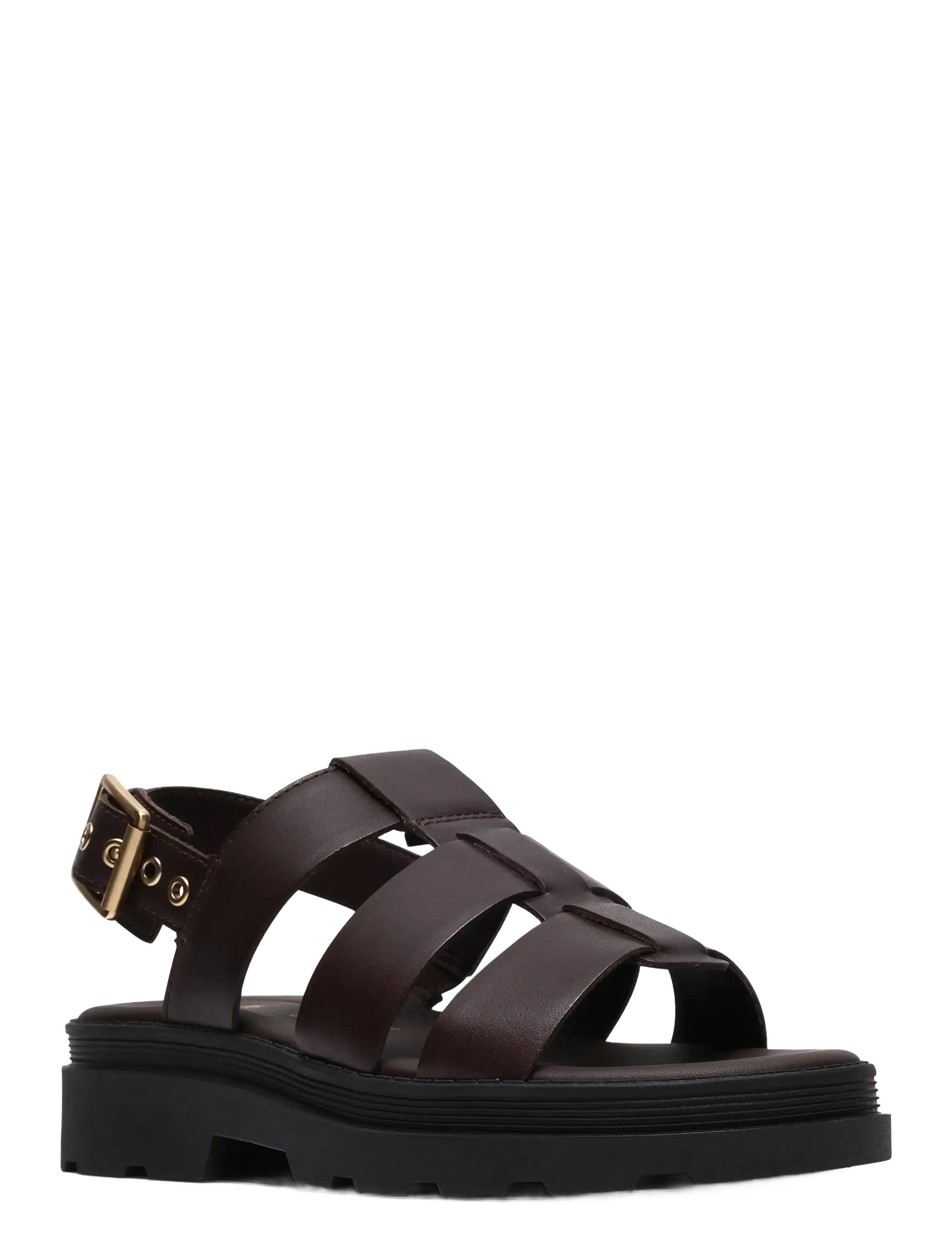 Clarks - Orinoco3 Strap D - flade sandaler - dark brown lea - 5
