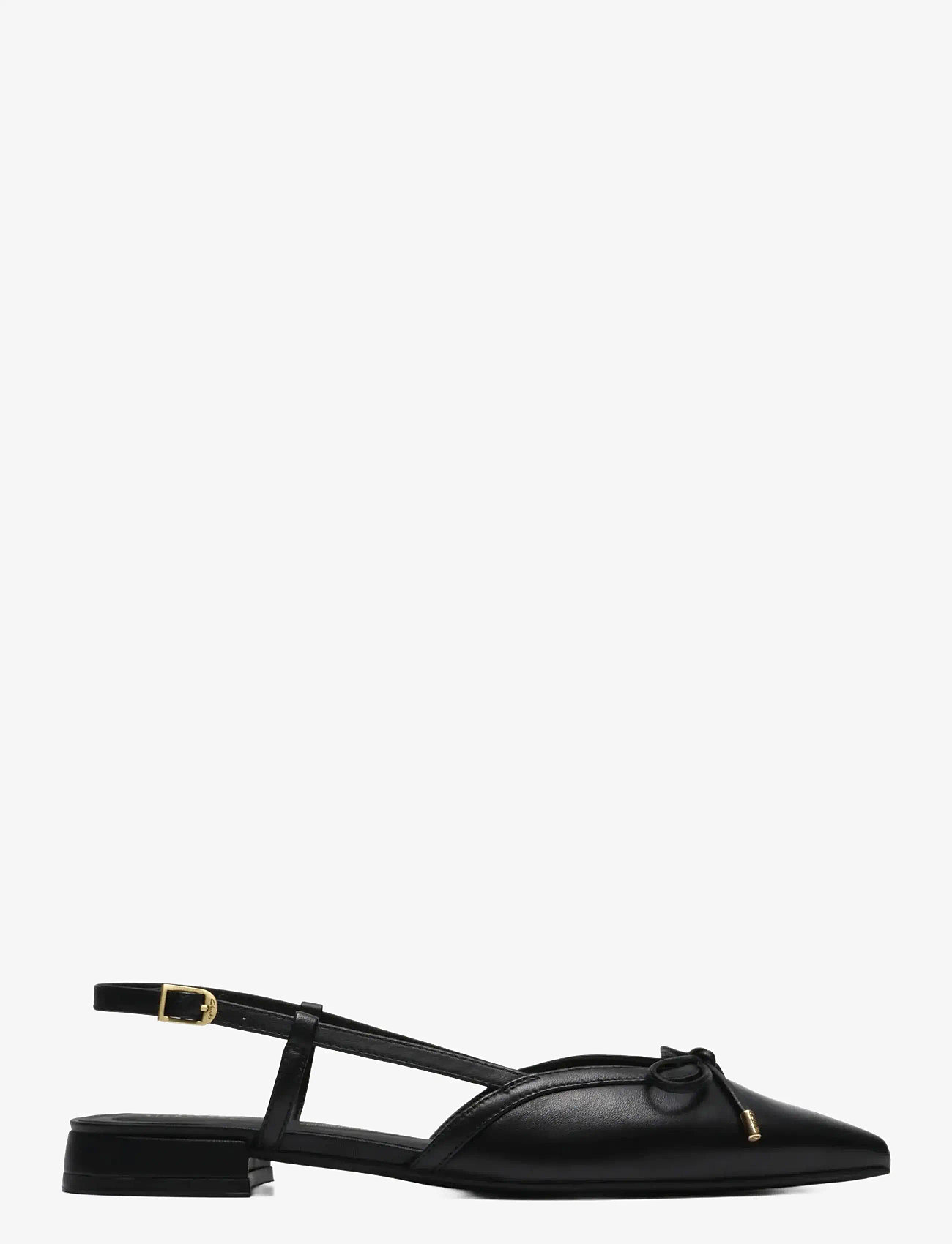 Clarks - Sensa15 Bow D - platta slingbacks - black leather - 2