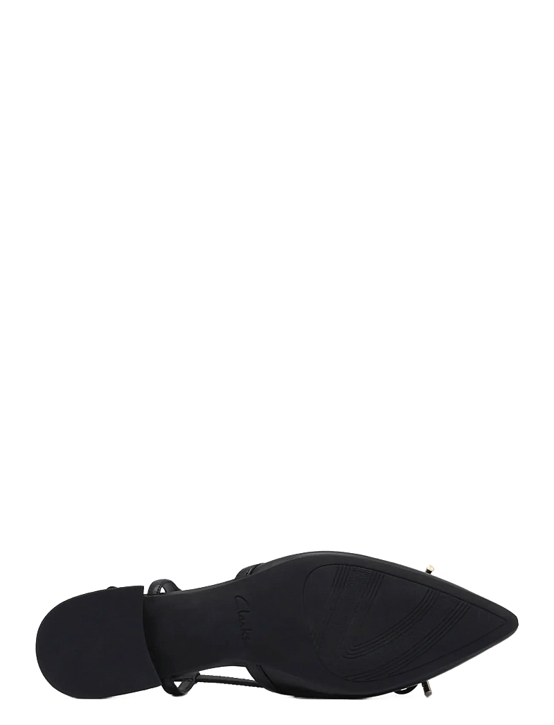 Clarks - Sensa15 Bow D - platta slingbacks - black leather - 4
