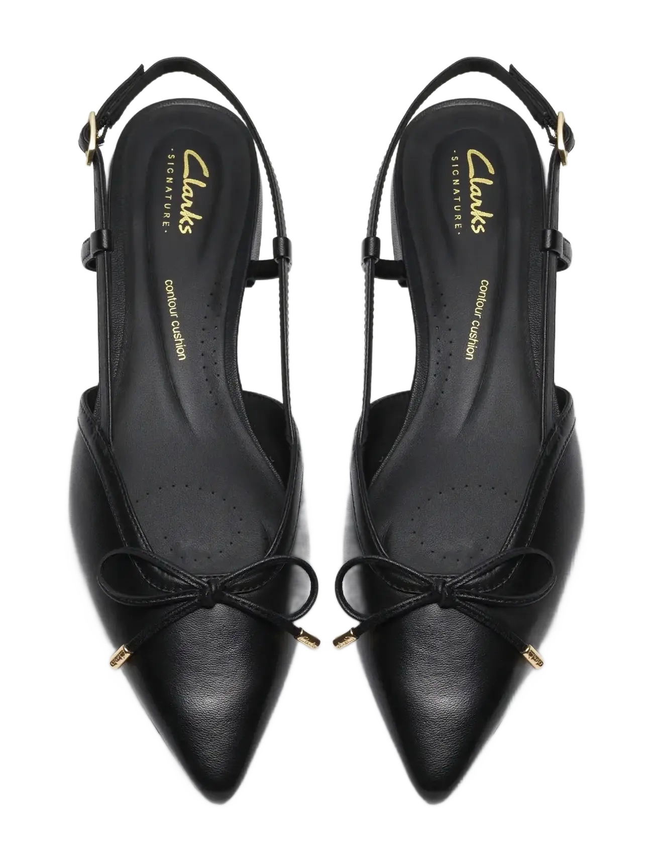 Clarks - Sensa15 Bow D - slingbacks - black leather - 5