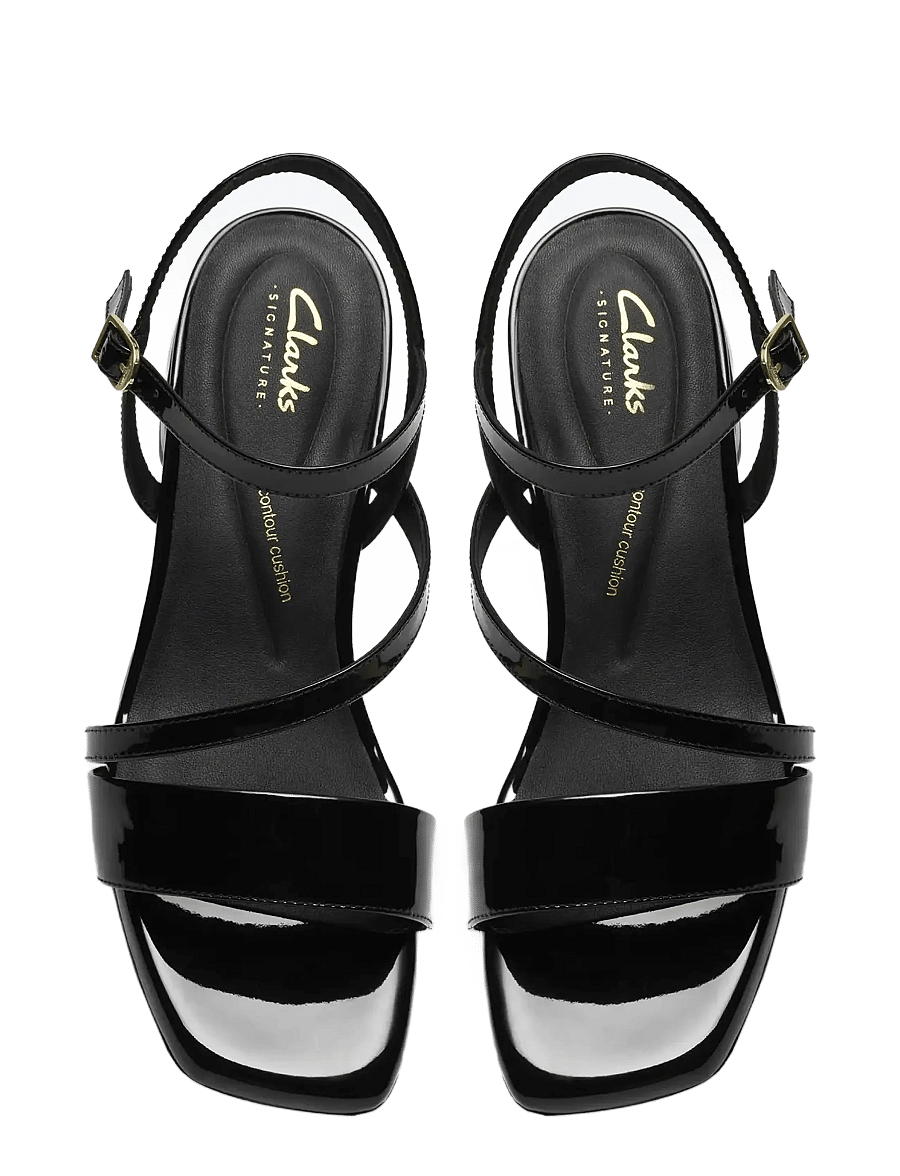 Clarks - Serina35 Strap D - sandaletten - black pat - 5