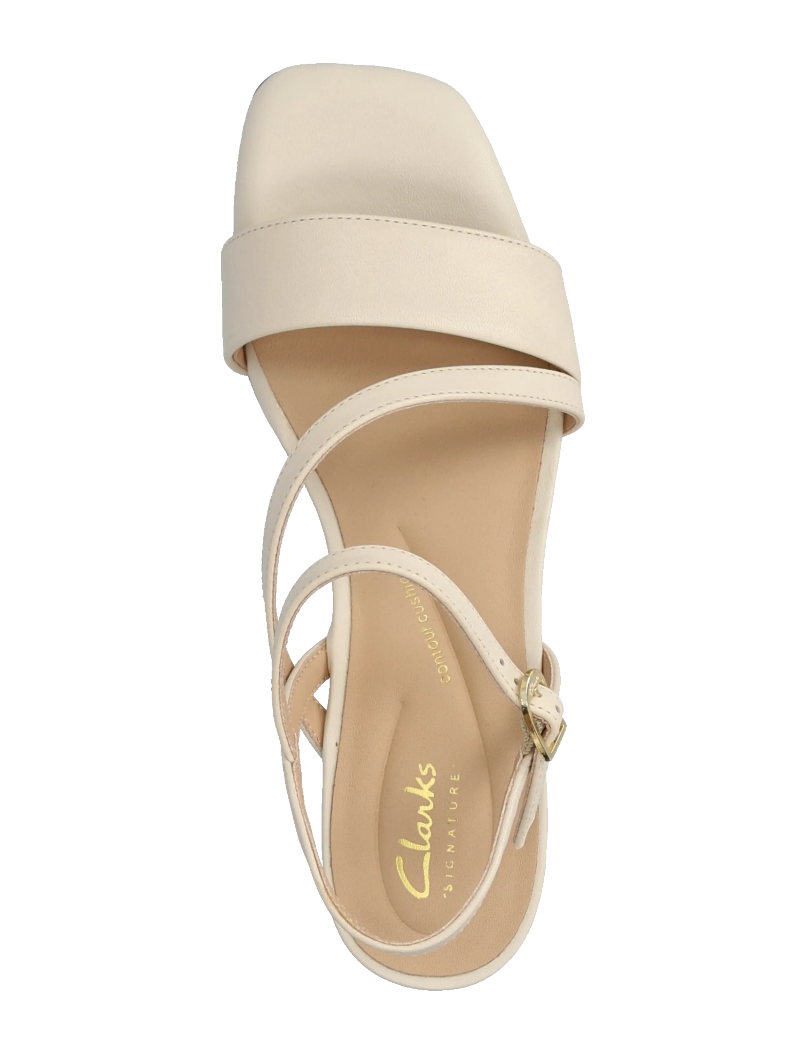 Clarks - Serina35 Strap D - festtøj til outletpriser - cream leather - 3