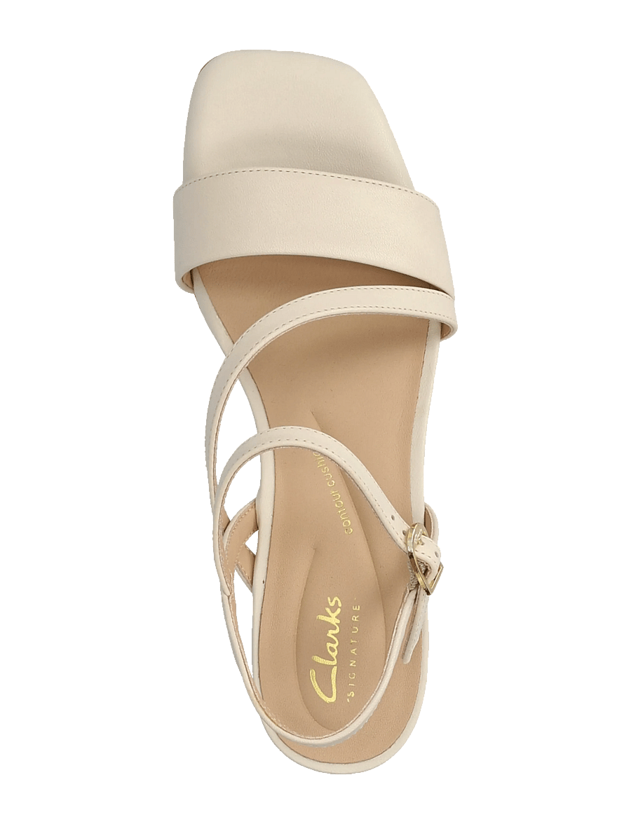 Clarks - Serina35 Strap D - sandaler med hæl - cream leather - 3