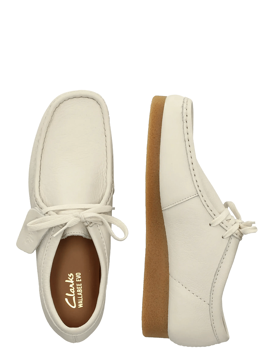 Clarks - WallabeeEVO G - shop etter anledning - white leather - 1