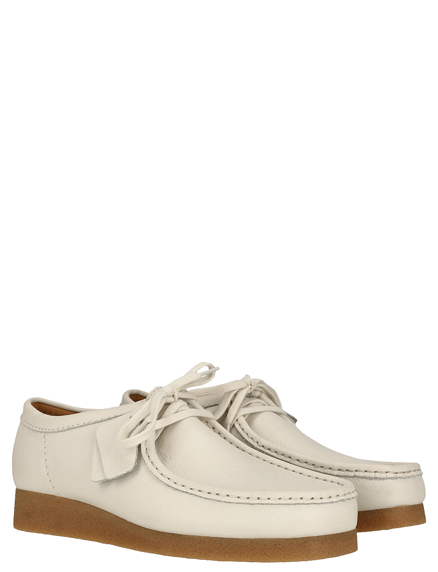 Clarks - WallabeeEVO G - shop etter anledning - white leather - 2