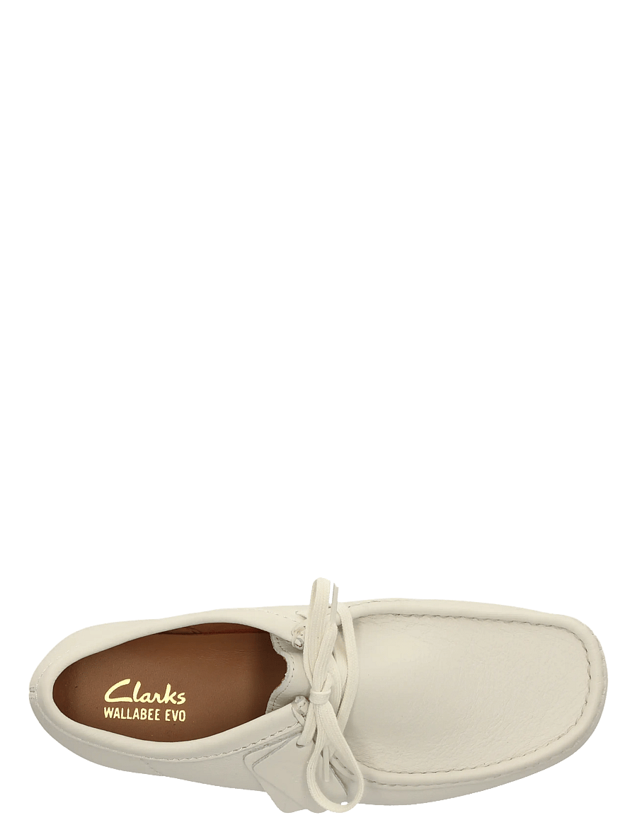 Clarks - WallabeeEVO G - shop etter anledning - white leather - 4