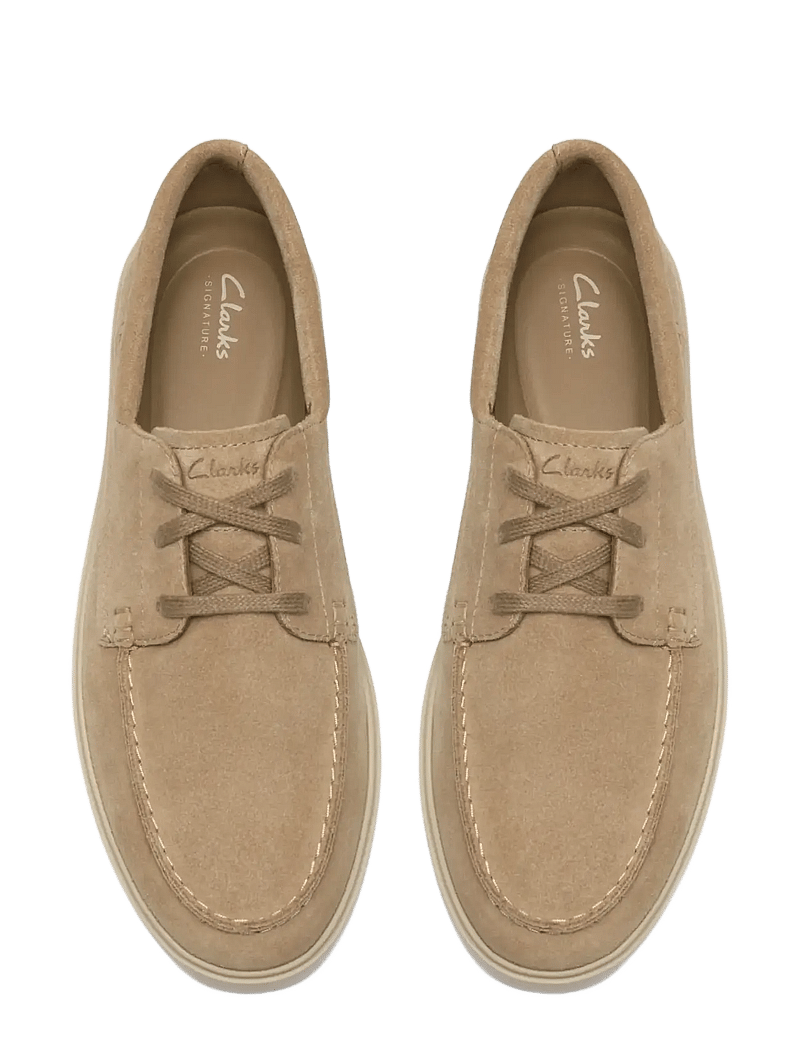 Clarks - Lockford Boat G - shop by occasion - dark sand suede - 1