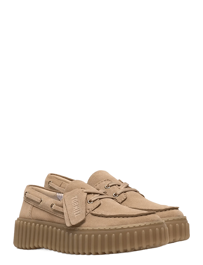 Clarks - Torhill Boat D - seglarskor - beige suede - 5