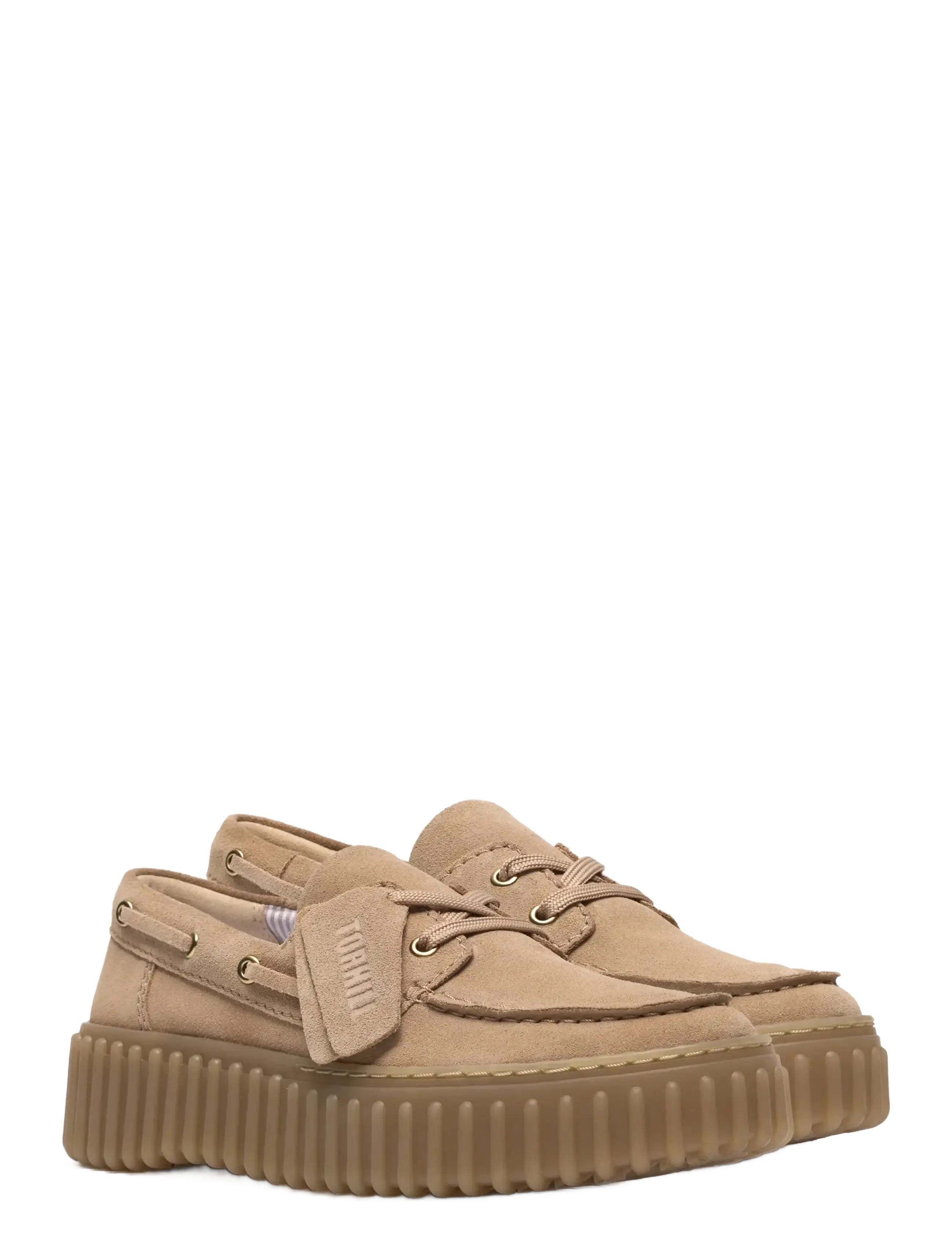 Clarks - Torhill Boat D - sejlersko - beige suede - 5
