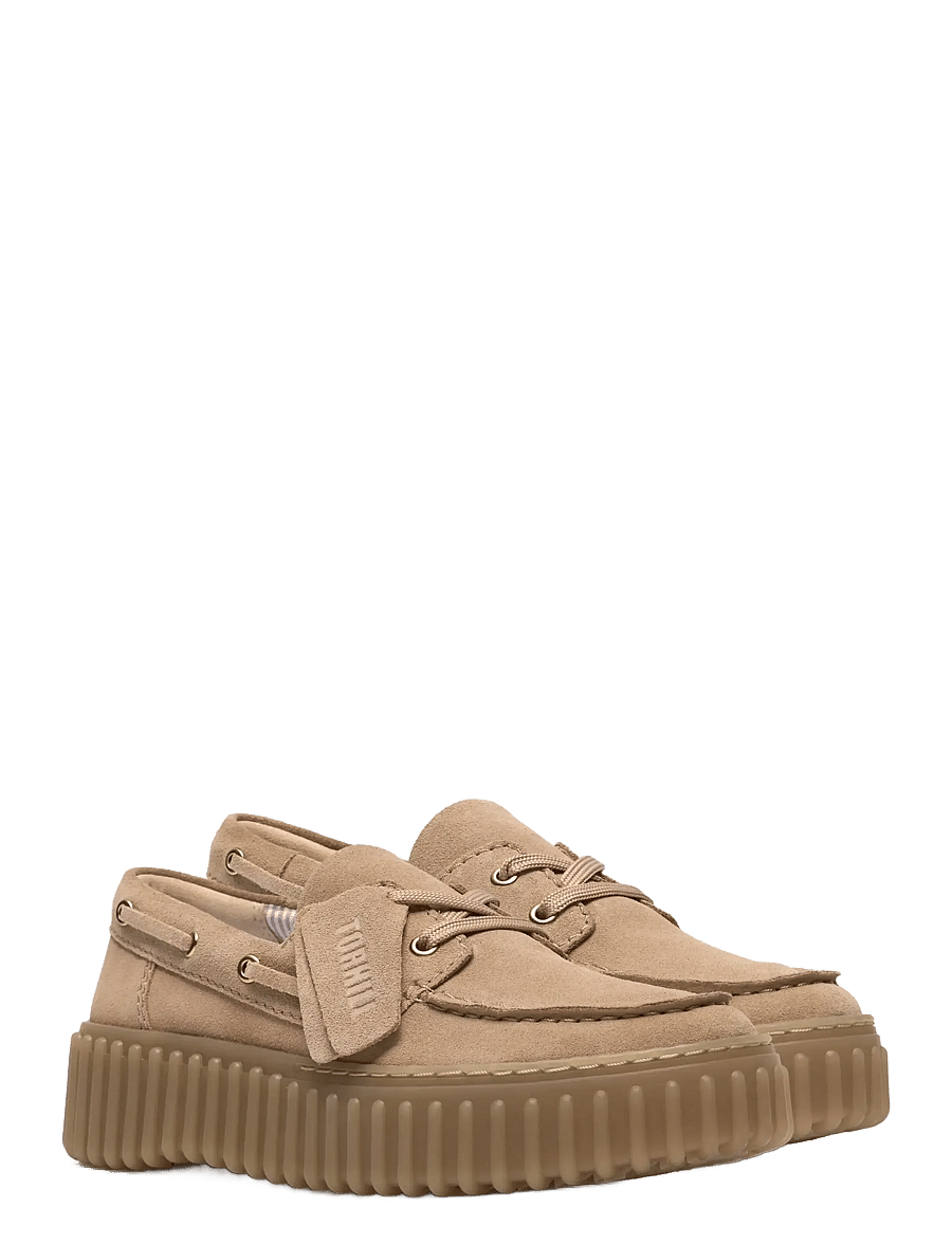Clarks - Torhill Boat D - bootsschuhe - beige suede - 5
