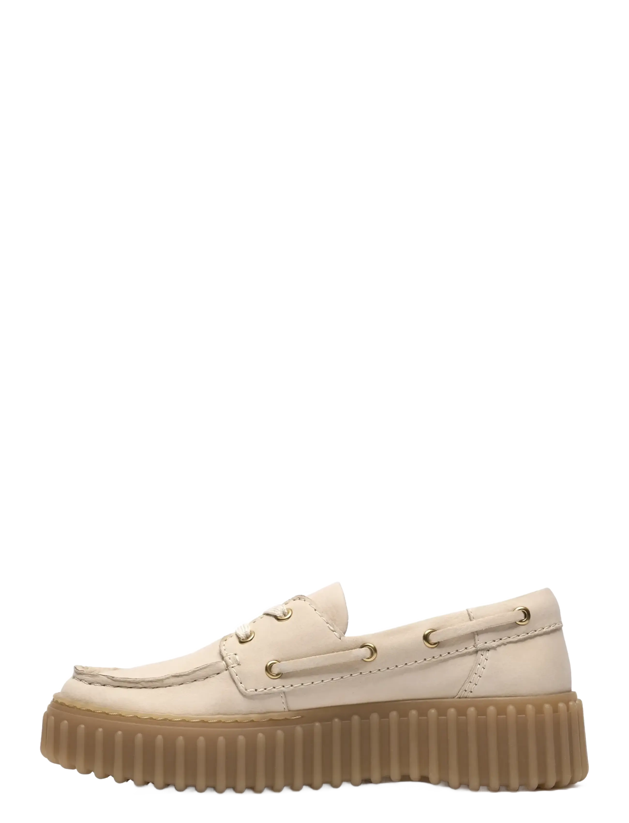 Clarks - Torhill Boat D - cream nubuck - 1