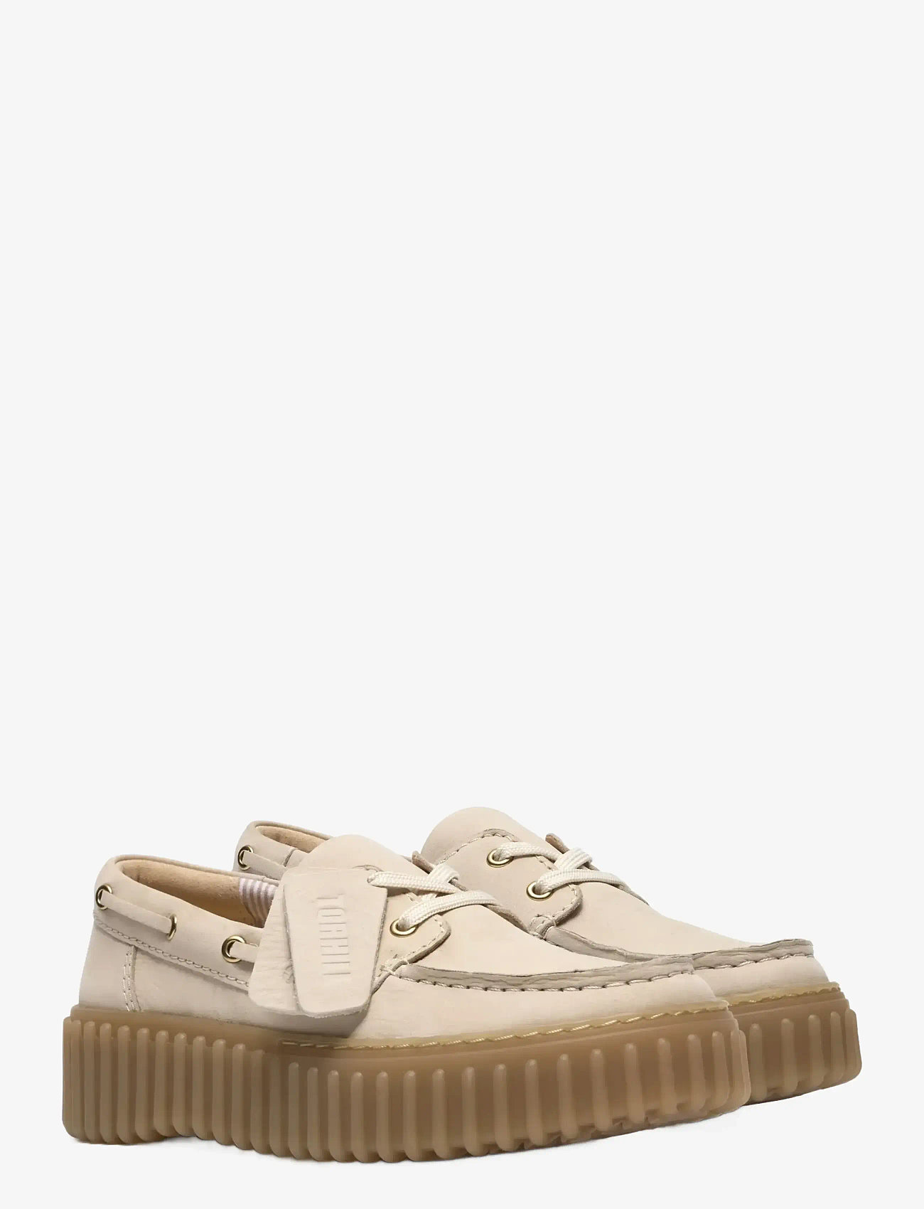 Clarks - Torhill Boat D - sejlersko - cream nubuck - 3