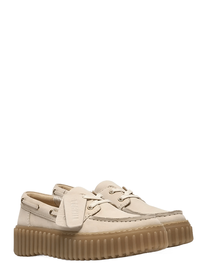 Clarks - Torhill Boat D - sejlersko - cream nubuck - 3
