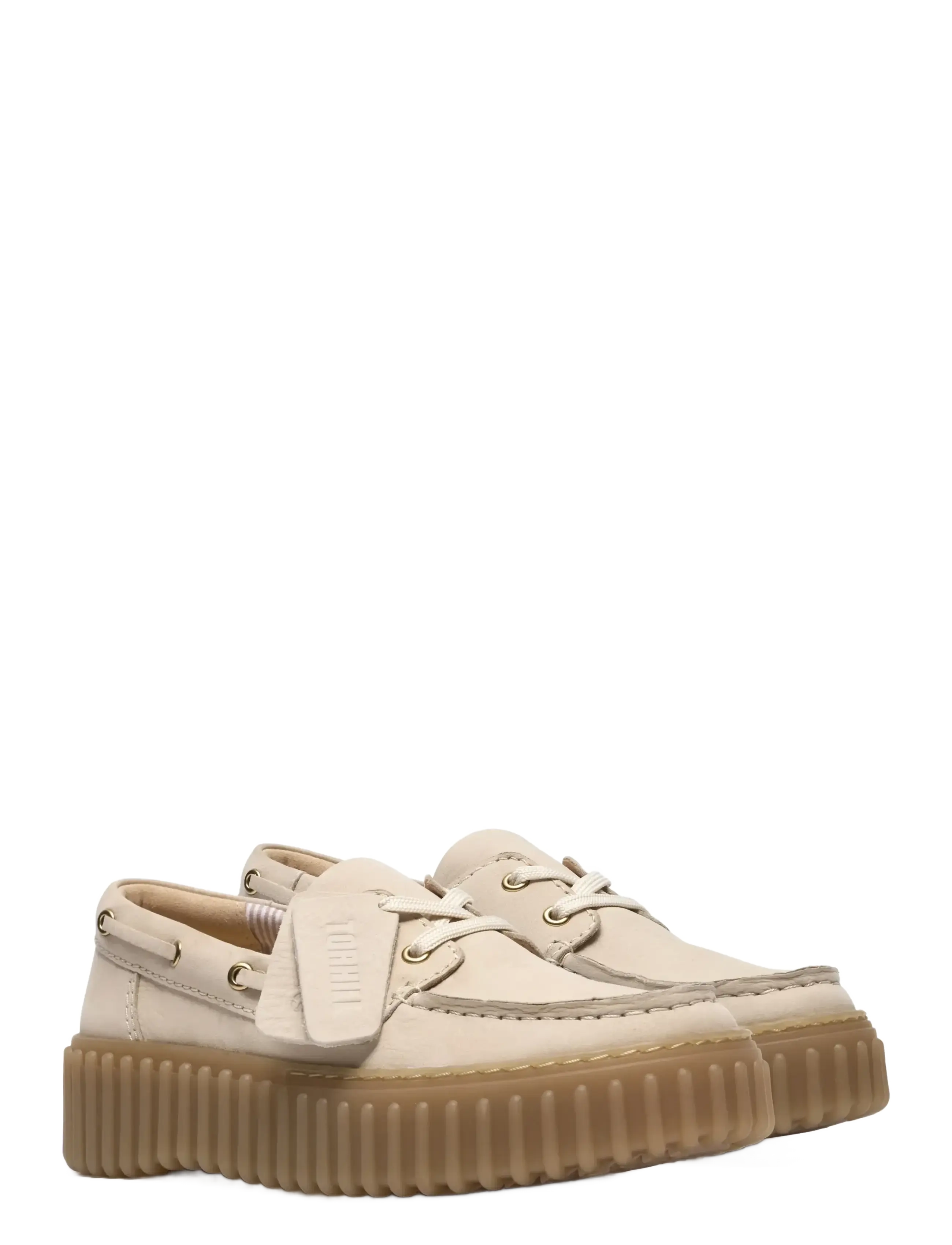 Clarks - Torhill Boat D - cream nubuck - 3