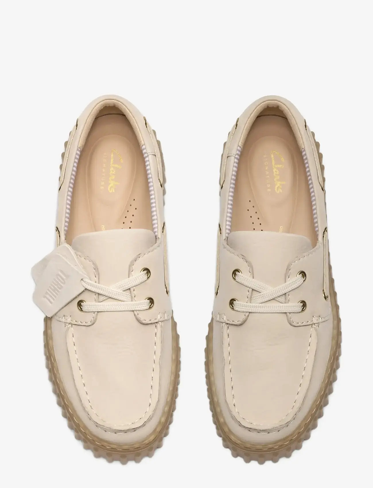 Clarks - Torhill Boat D - sejlersko - cream nubuck - 4