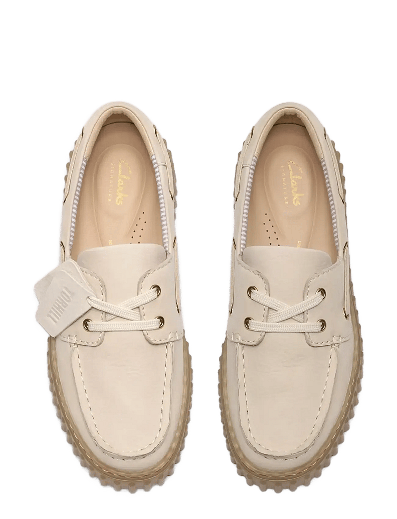 Clarks - Torhill Boat D - sejlersko - cream nubuck - 4