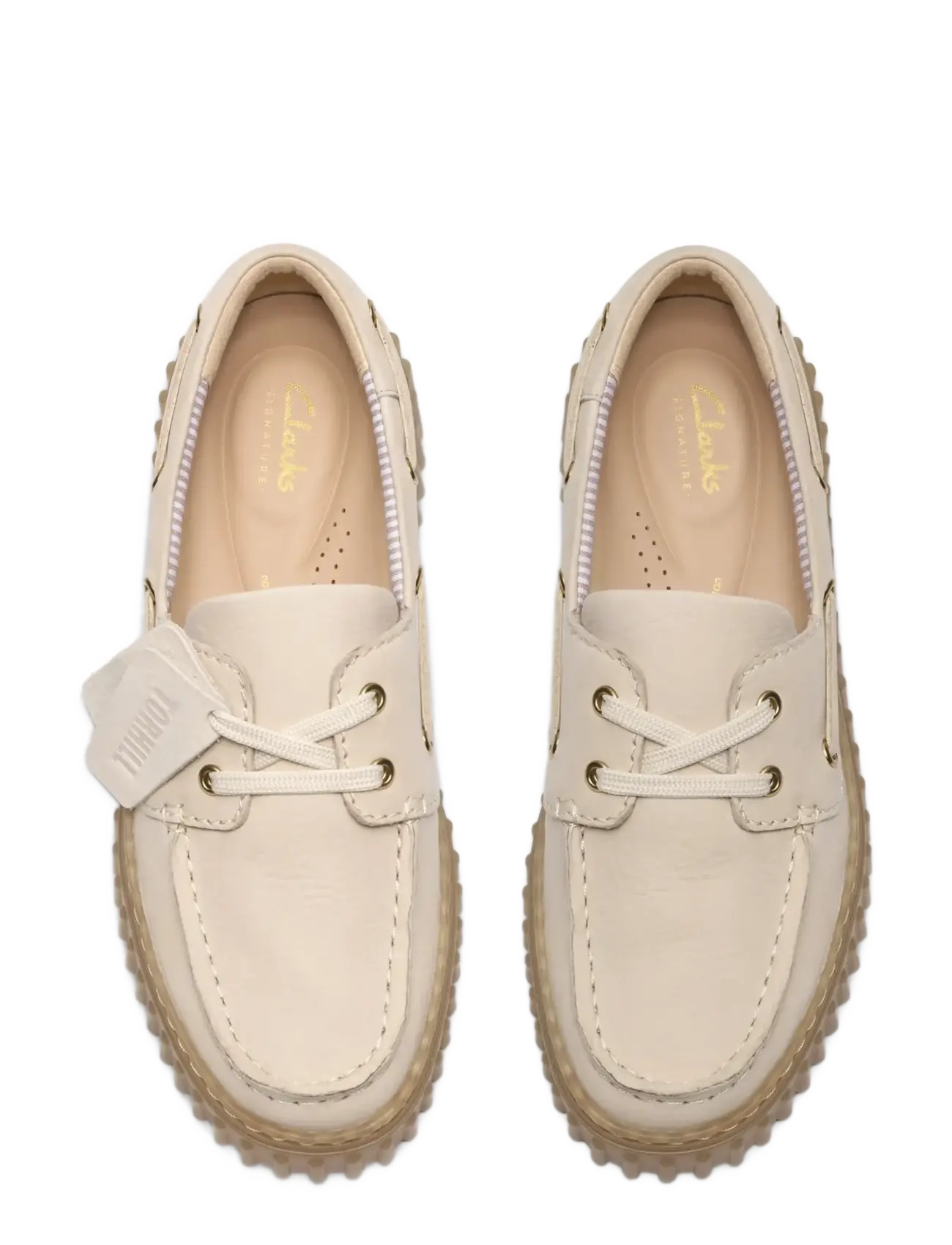 Clarks - Torhill Boat D - cream nubuck - 4