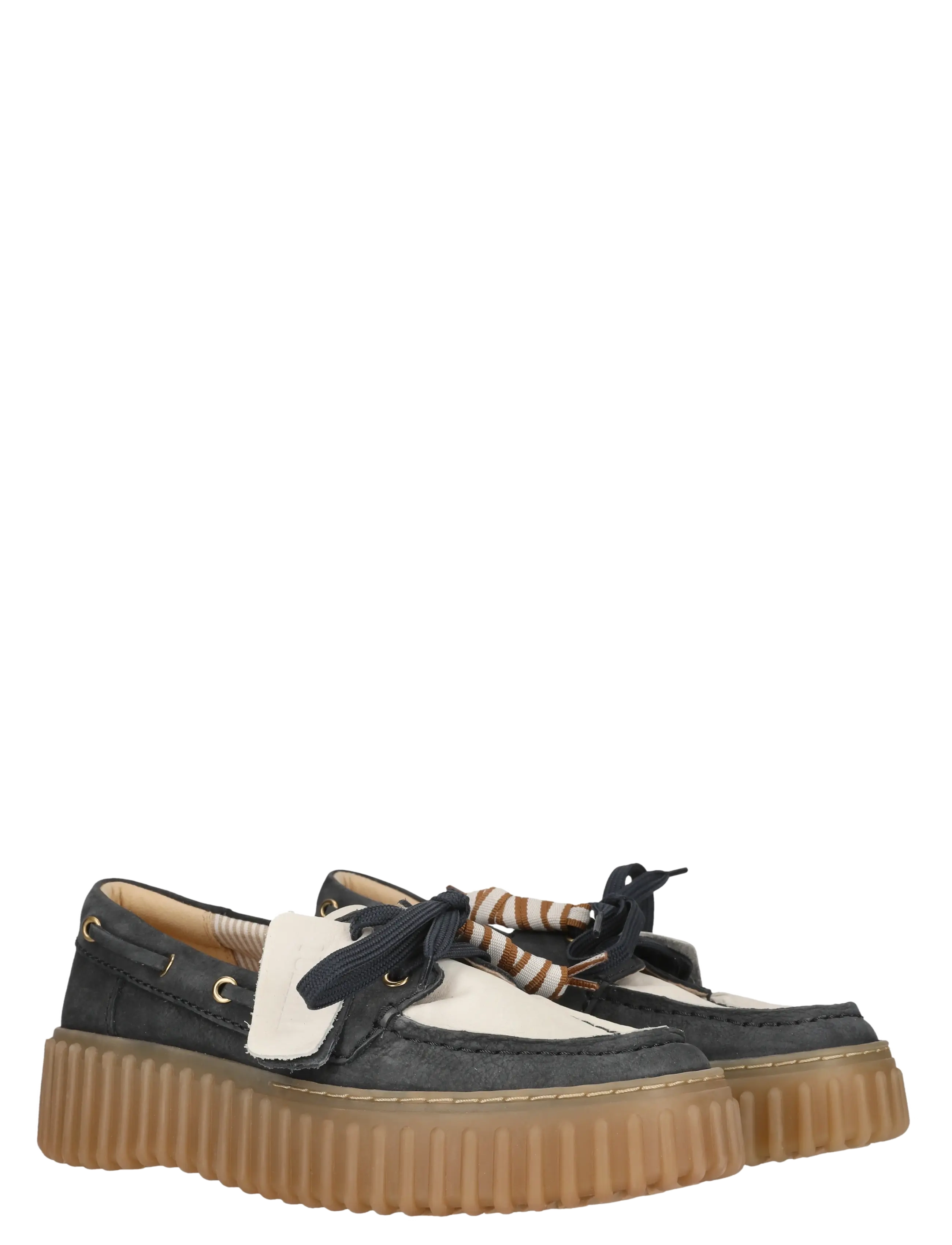 Clarks - Torhill Boat D - navy combi - 1