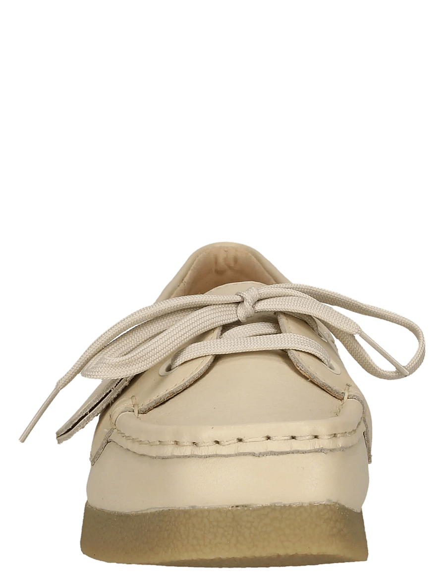 Clarks - WallabeeEVOSea D - seglarskor - cream leather - 1