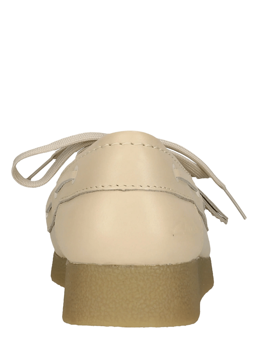 Clarks - WallabeeEVOSea D - seglarskor - cream leather - 3