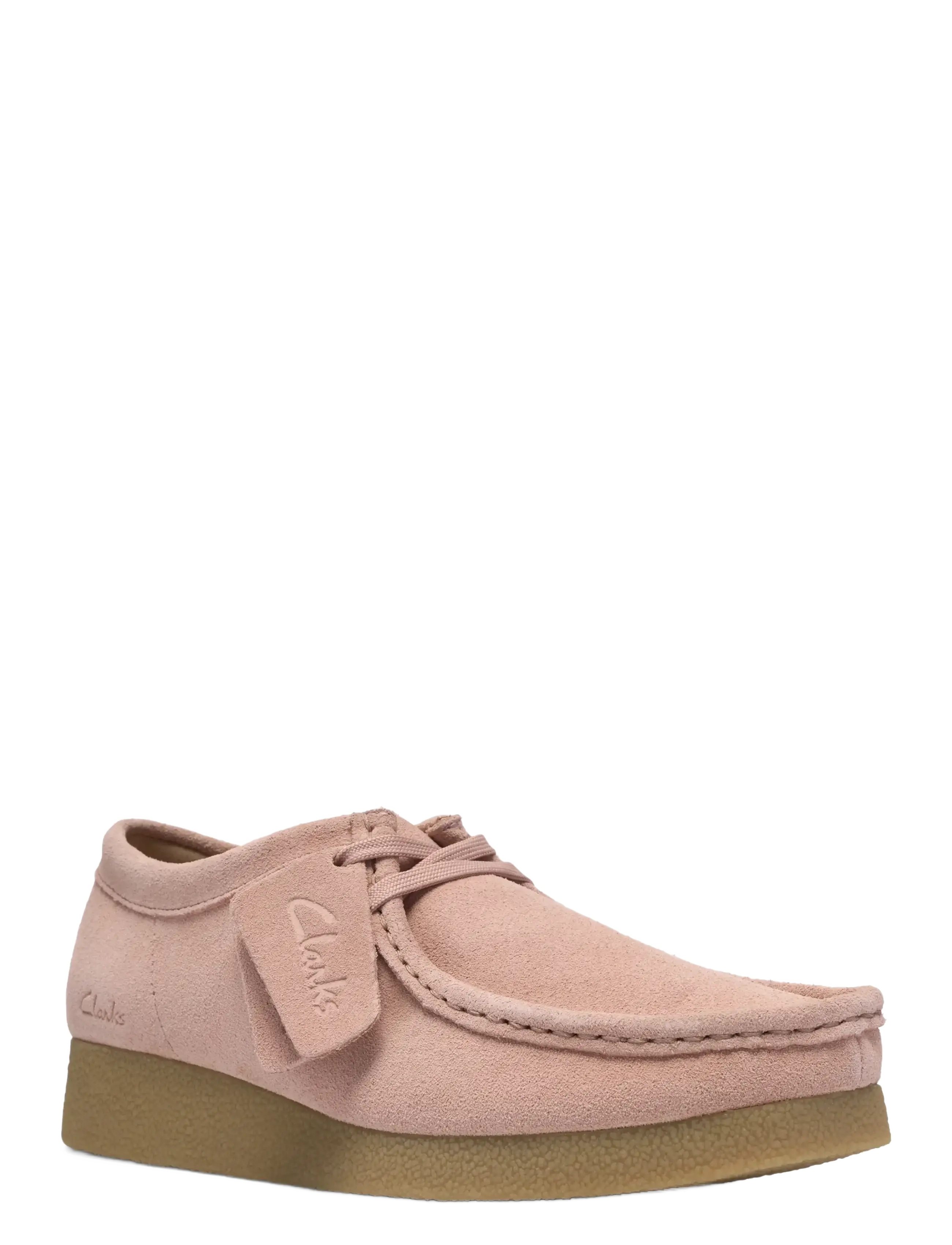 Clarks - WallabeeEVOSh D - mode trends - light pink suede - 1