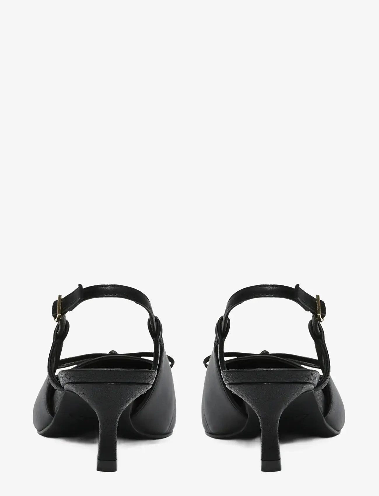 Clarks - Zarey Bow D - högklackade slingbacks - black leather - 1