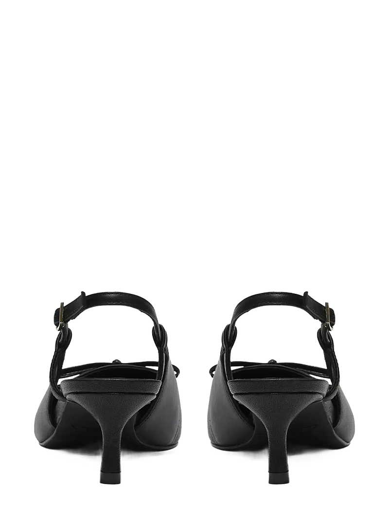 Clarks - Zarey Bow D - högklackade slingbacks - black leather - 1