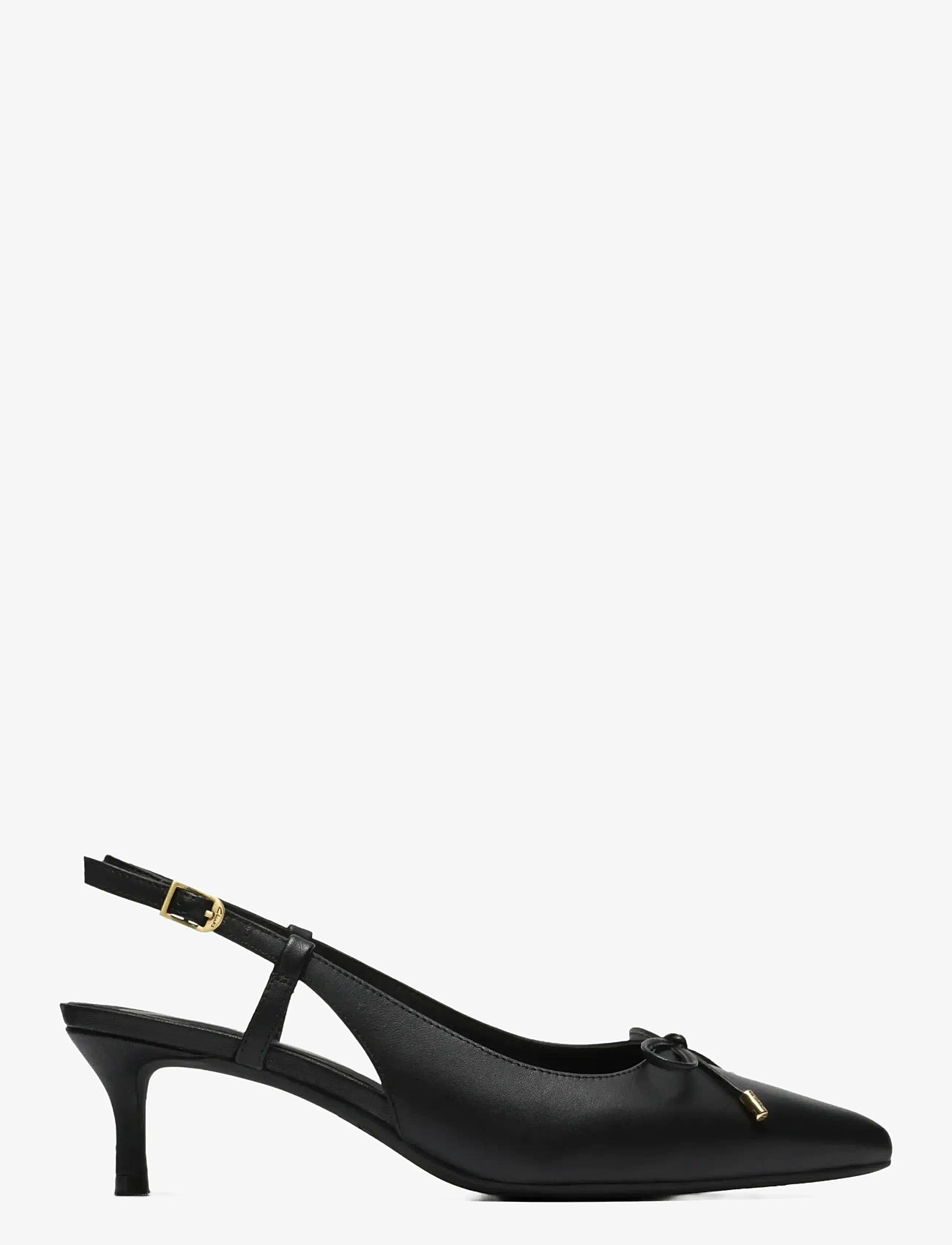 Clarks - Zarey Bow D - högklackade slingbacks - black leather - 2