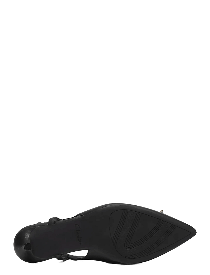 Clarks - Zarey Bow D - högklackade slingbacks - black leather - 4