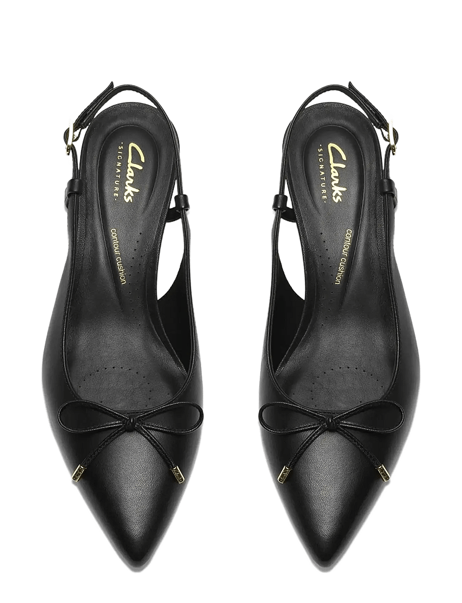Clarks - Zarey Bow D - slingbacks mit absatz - black leather - 5