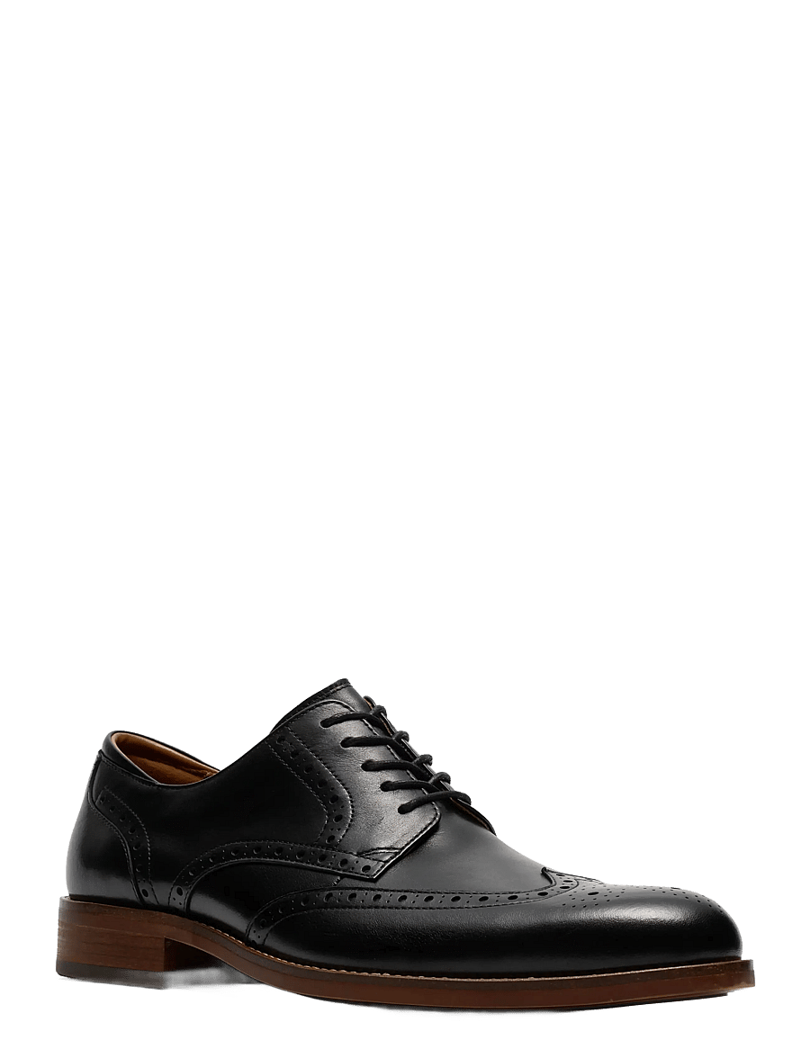 Clarks - CraftRemi Tip G - shop by occasion - black leather - 2