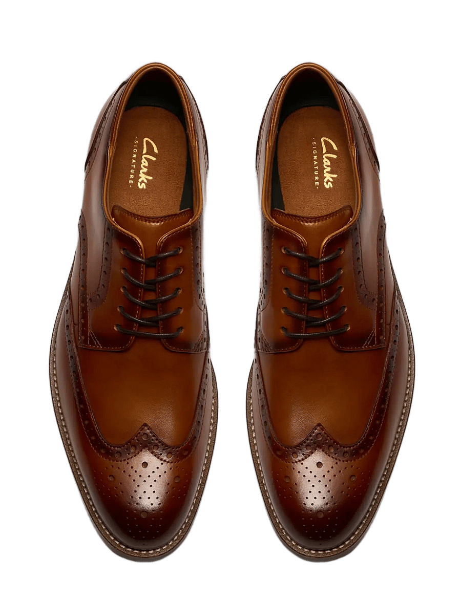 Clarks - CraftRemi Tip G - shop by occasion - tan leather - 5