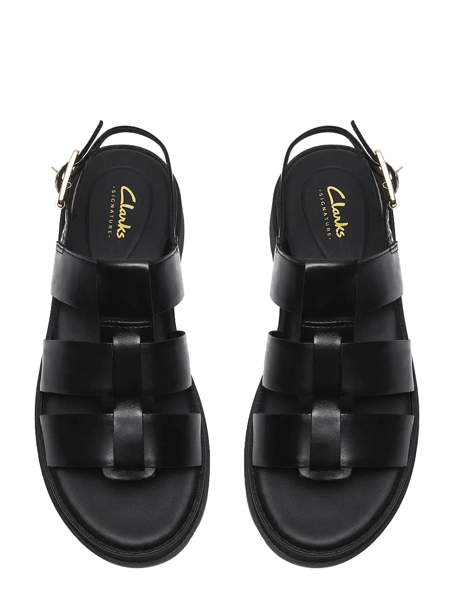 Clarks - Orinoco3 Strap D - madalad sandaalid - black leather - 3