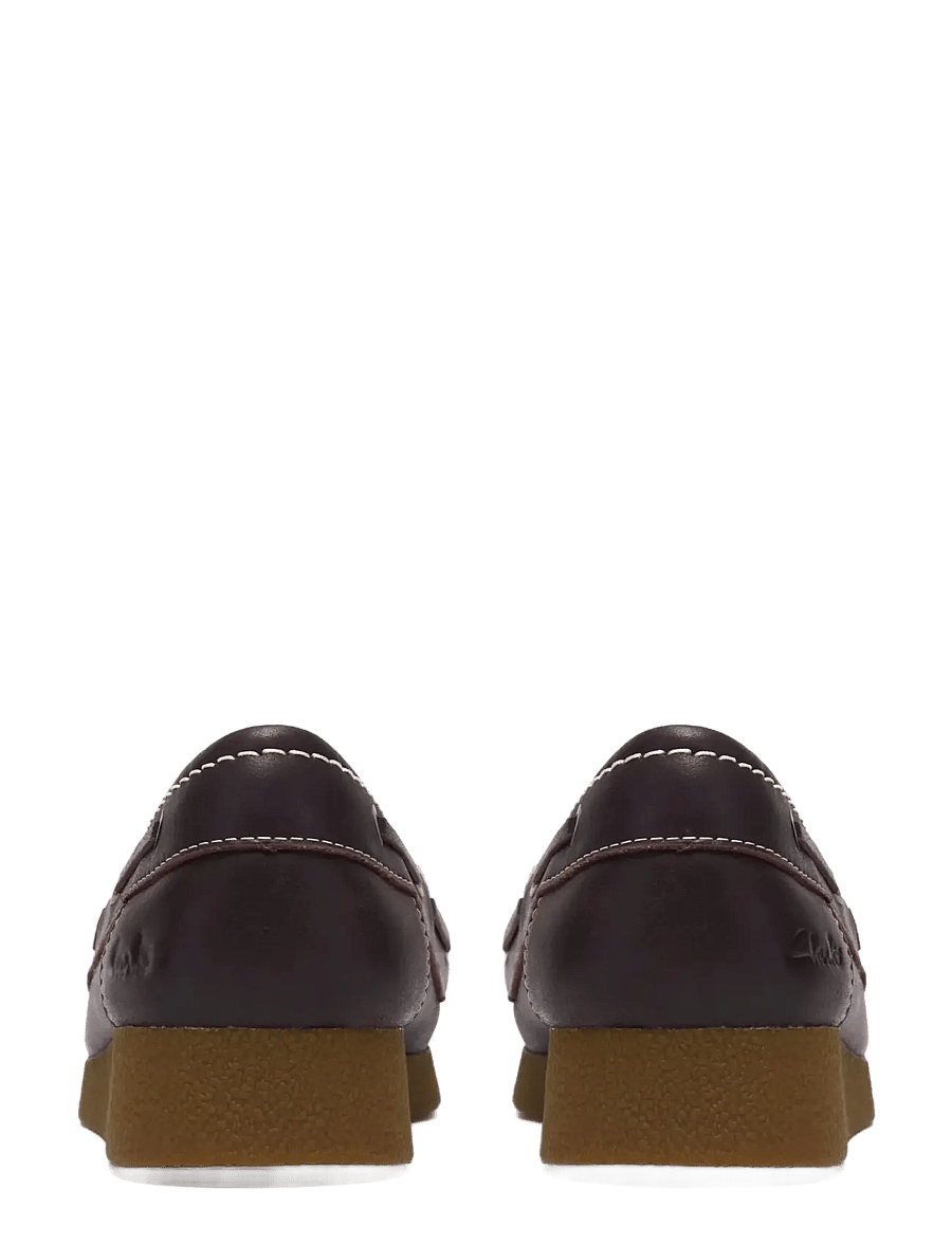 Clarks - WallabeeEVOSea D - apavi bez aizdares - dark brown lea - 1