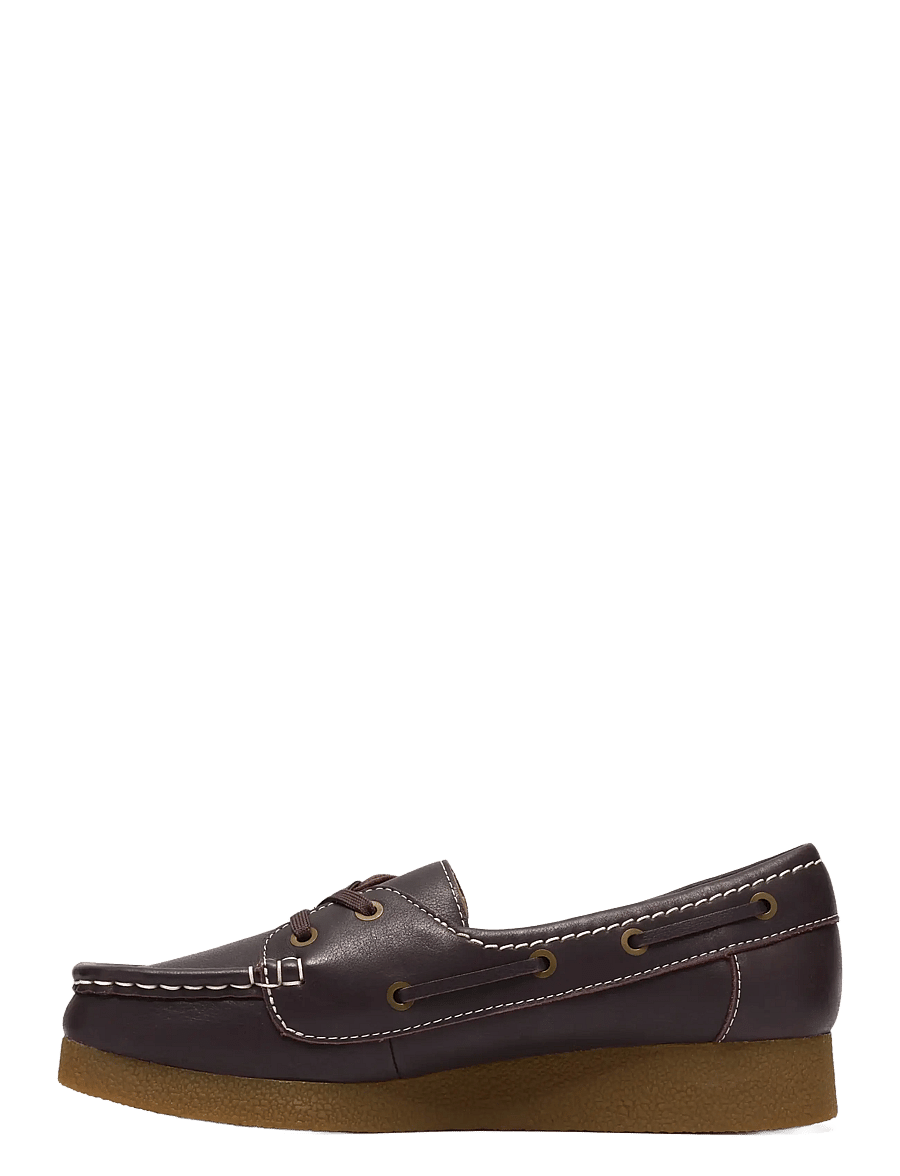 Clarks - WallabeeEVOSea D - apavi bez aizdares - dark brown lea - 3