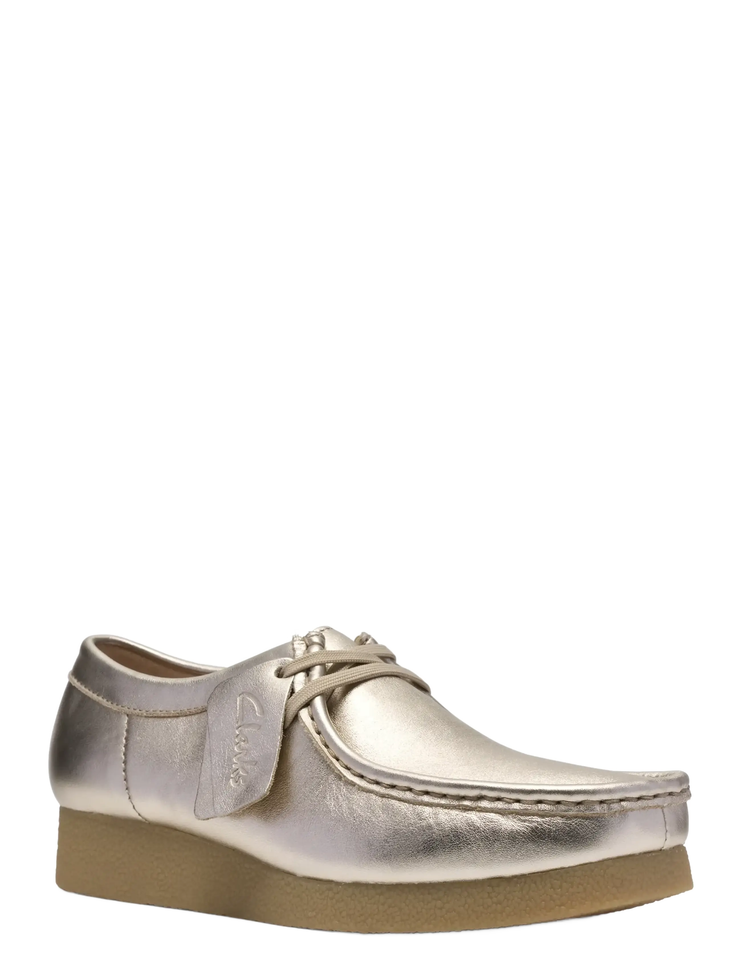 Clarks - WallabeeEVOSh D - loafers - gold leather - 1