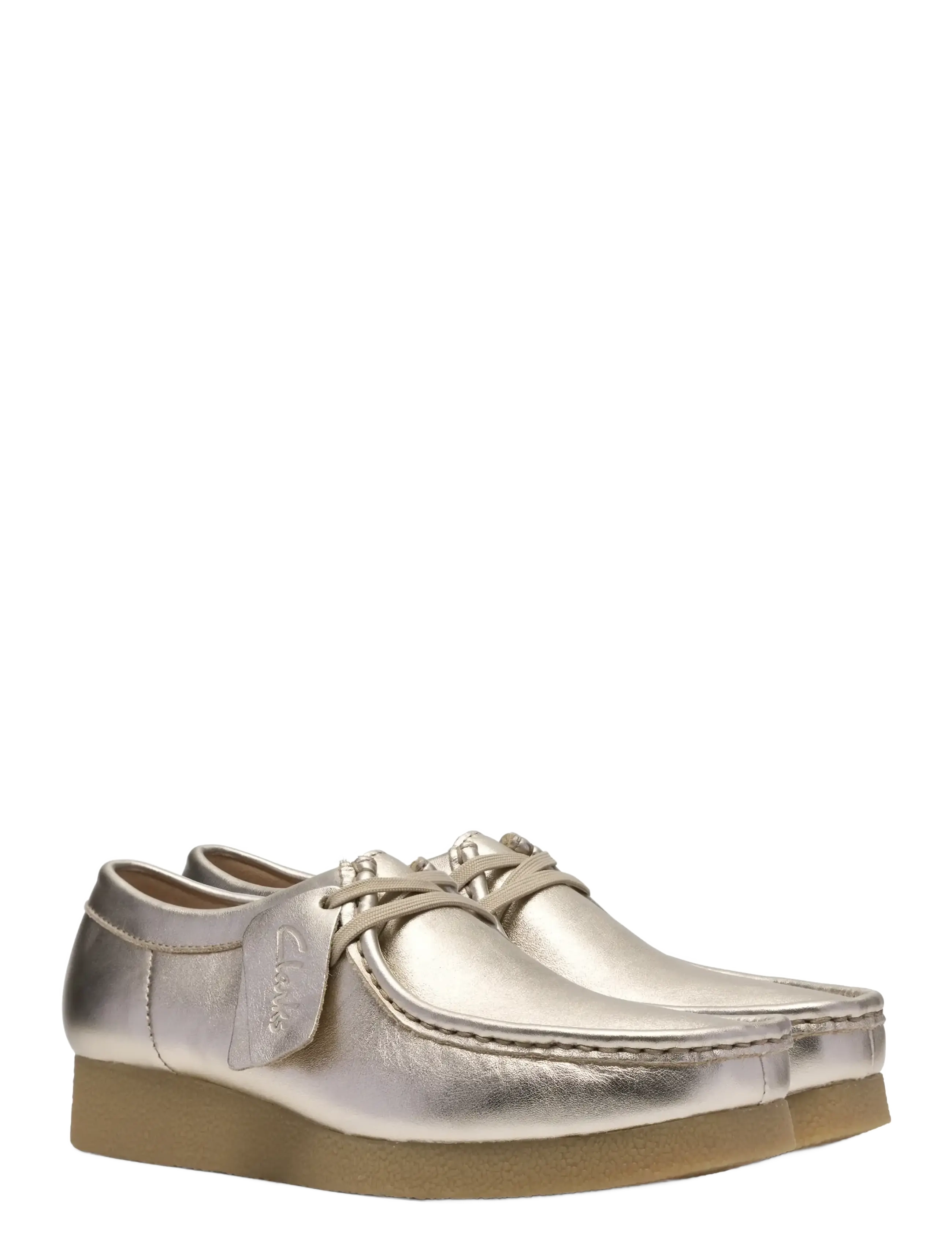 Clarks - WallabeeEVOSh D - loafers - gold leather - 4