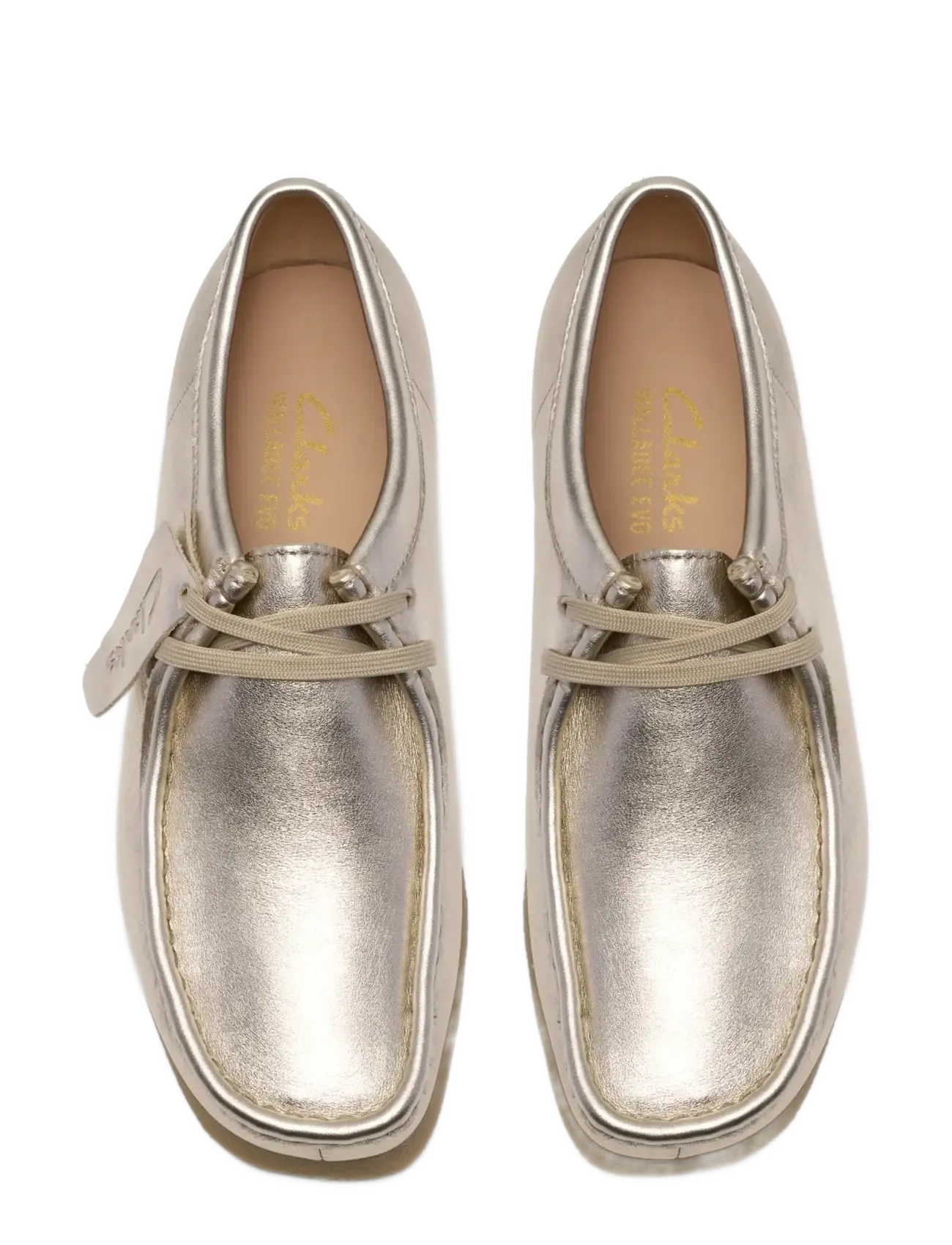 Clarks - WallabeeEVOSh D - loafers - gold leather - 5